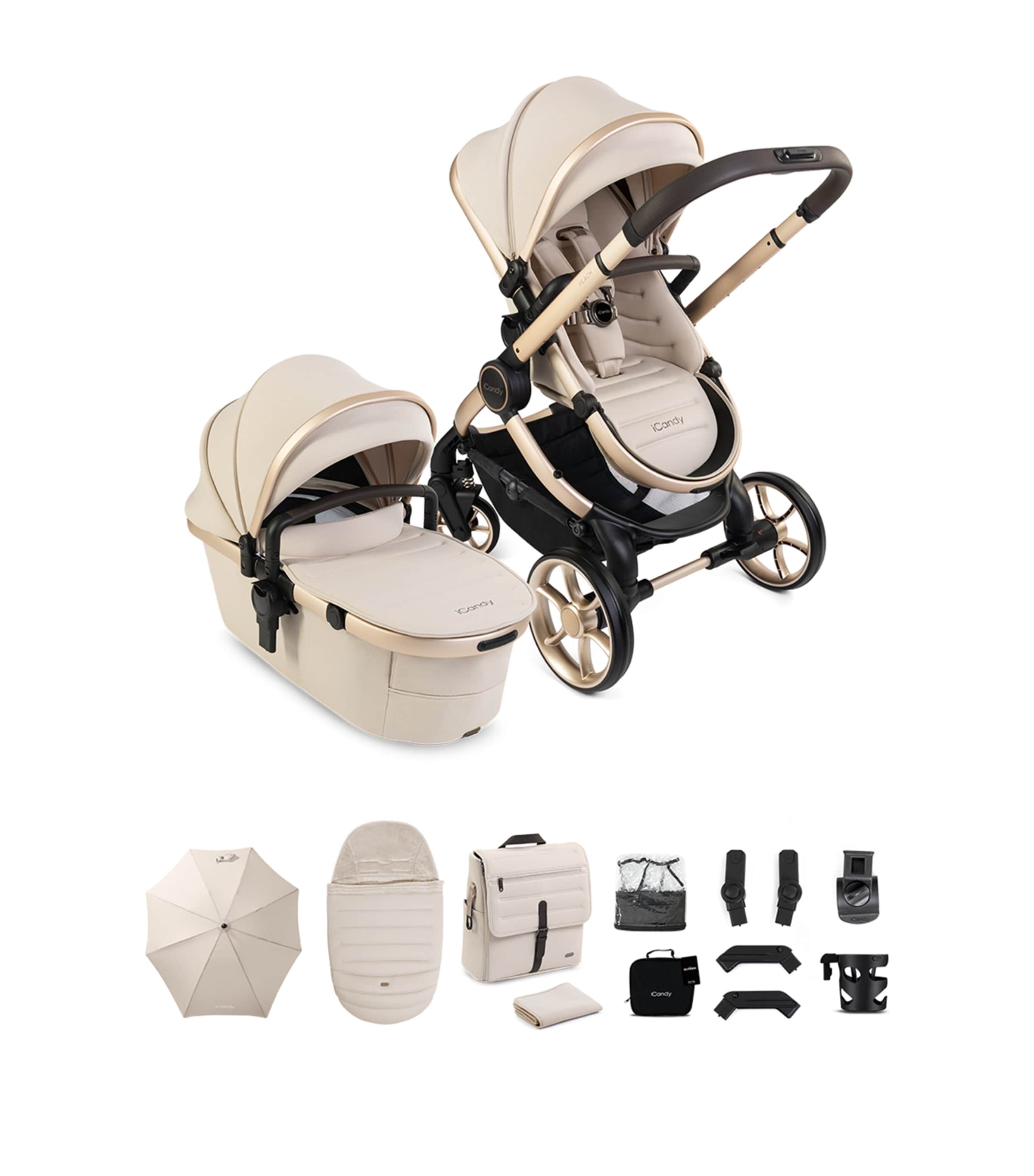 iCandy Peach 8 Pushchair and Carrycot Set Biscotti