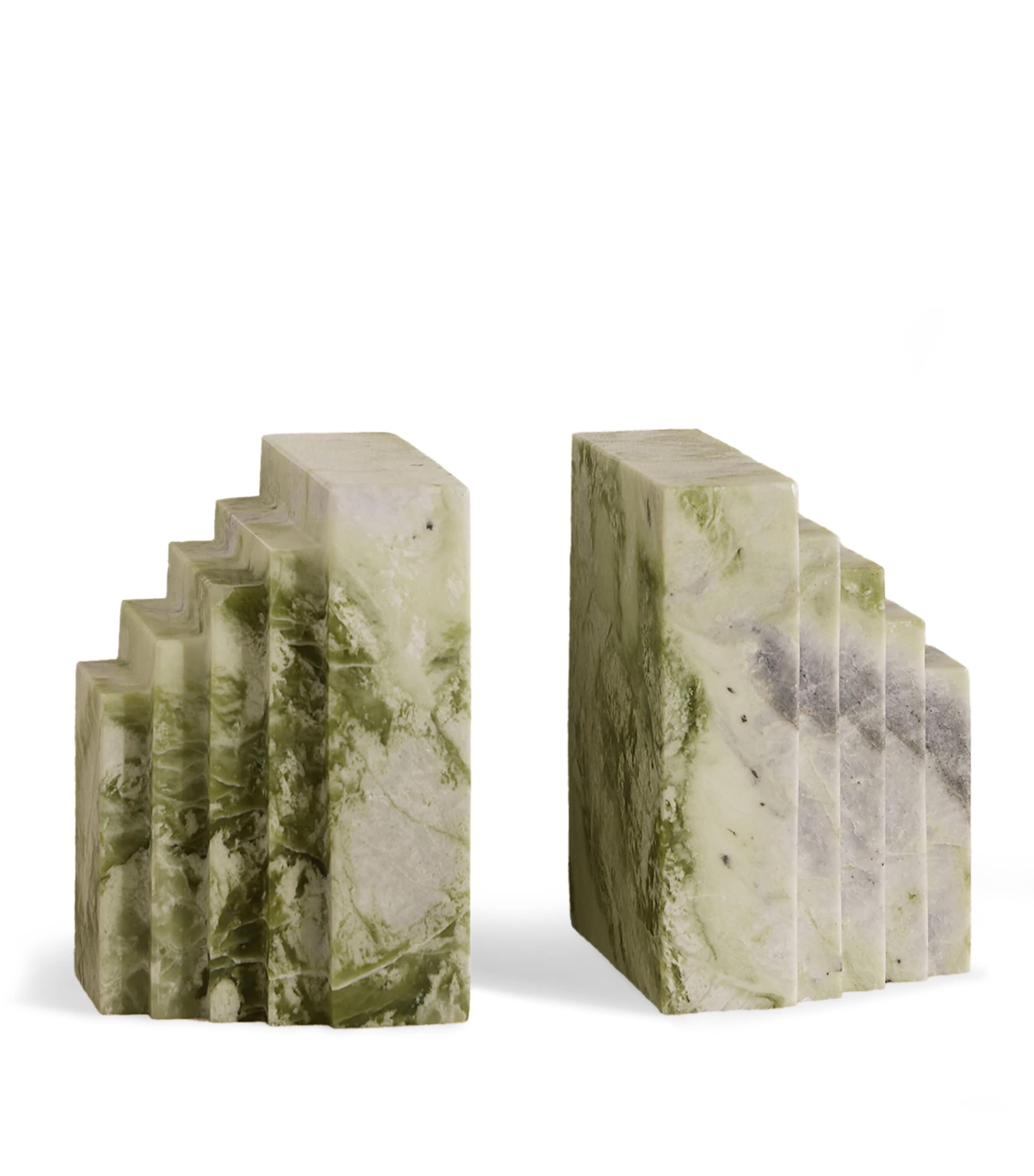 Soho Home Marble Lola Bookends Green