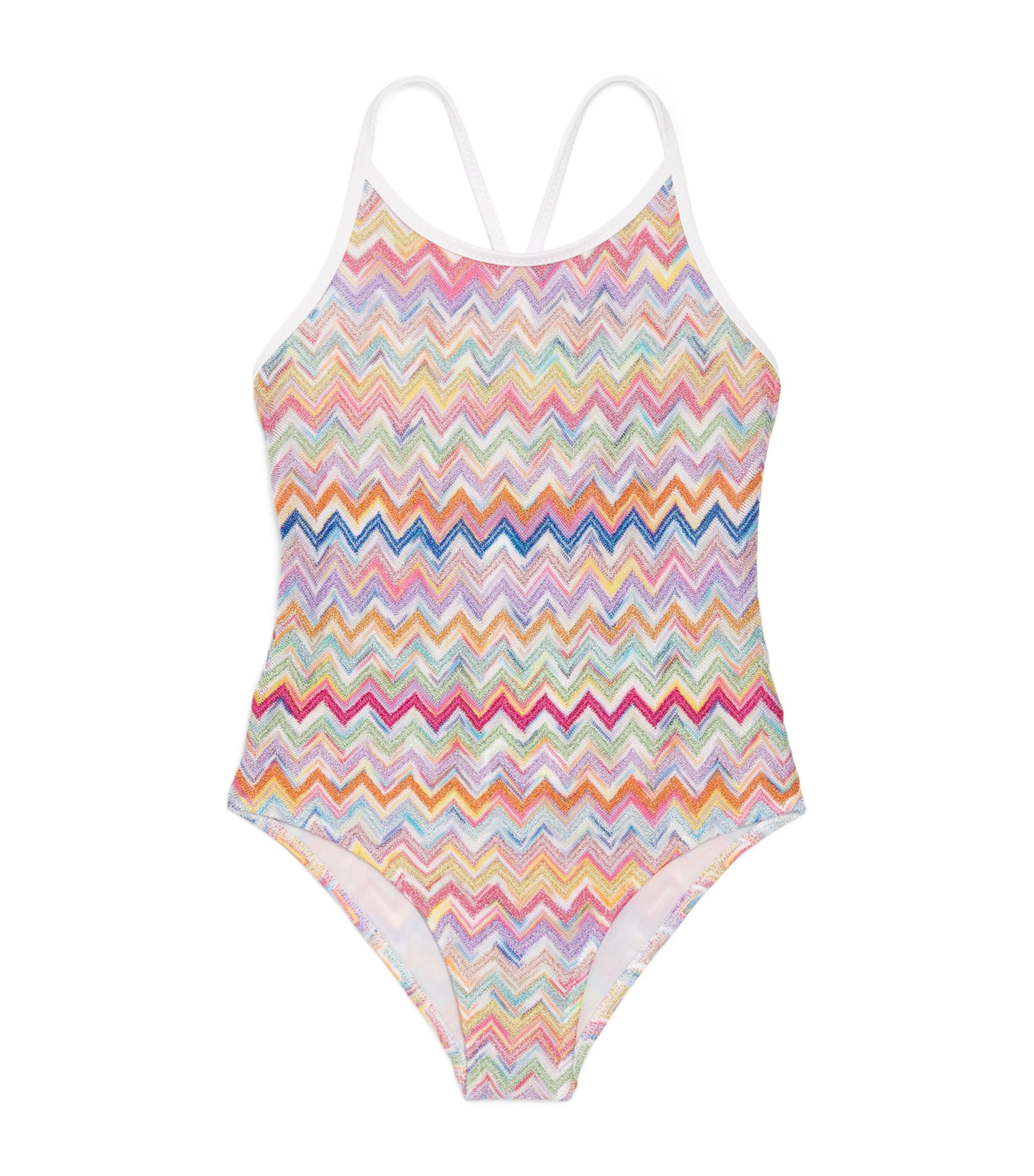 Ruffled Zigzag Swimsuit (4-14 Years)