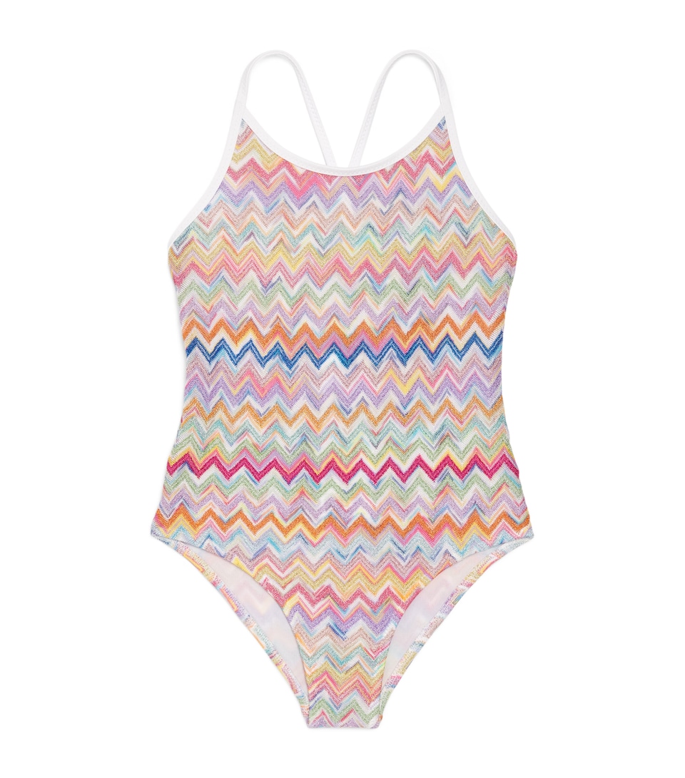 Ruffled Zigzag Swimsuit (4-14 Years)