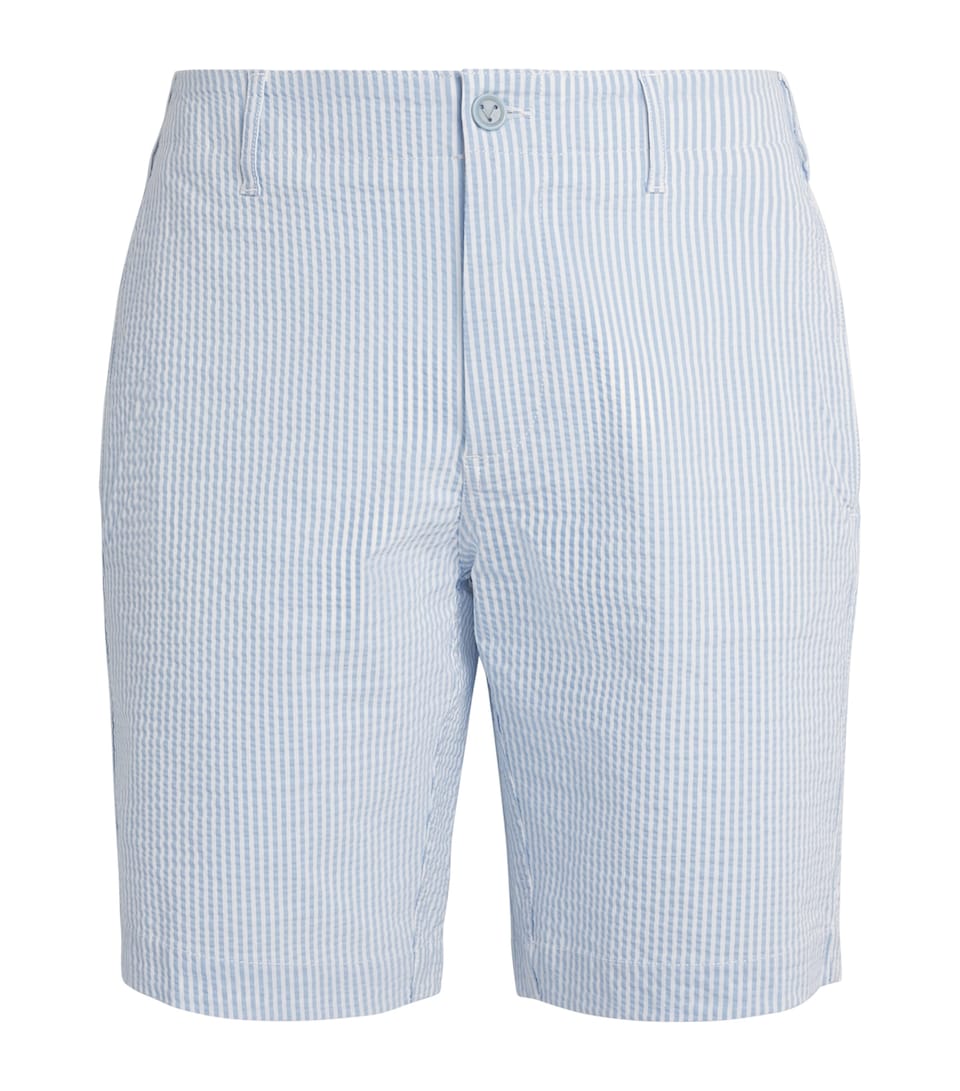 Vilebrequin Mens Seersucker Stripe Bermuda Shorts Cloudy