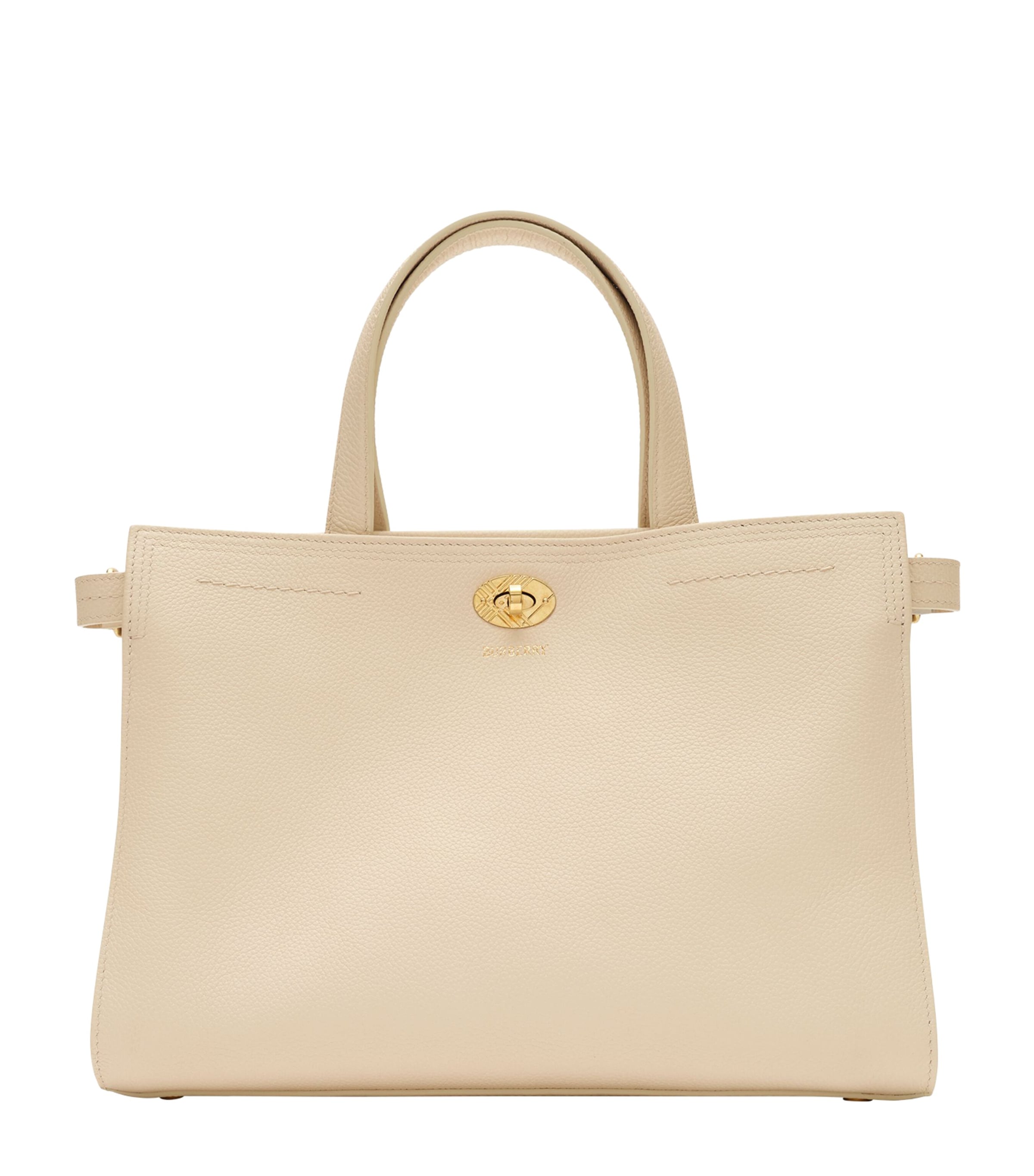 Burberry Small Leather Cotswolds Check Tote Bag Soap