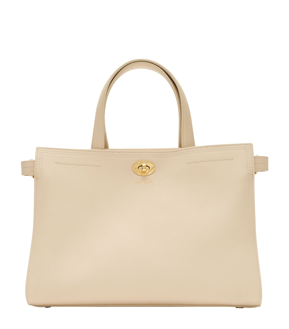 Burberry Small Leather Cotswolds Check Tote Bag Soap