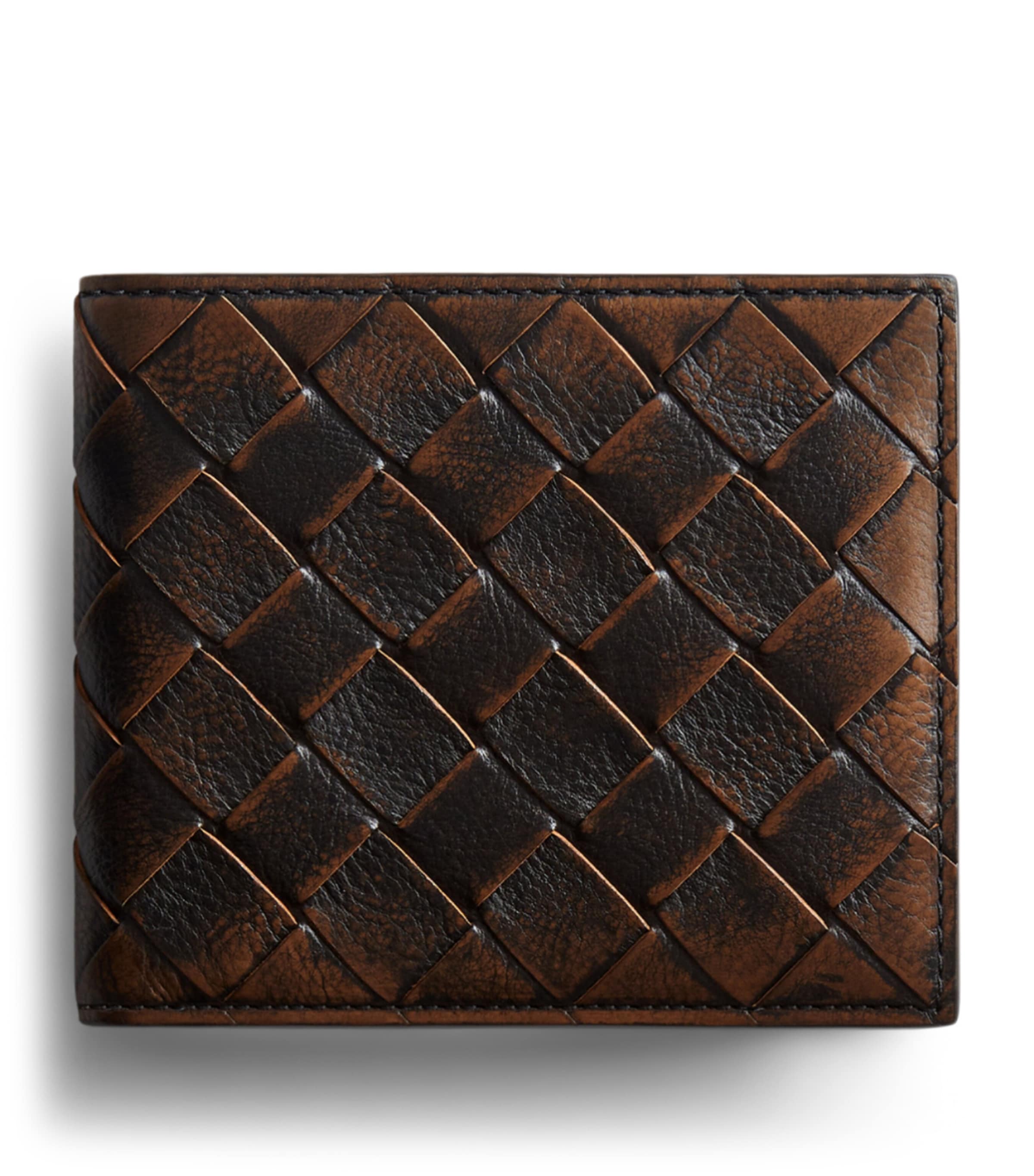 Bottega Veneta Leather Intrecciato Bifold Wallet