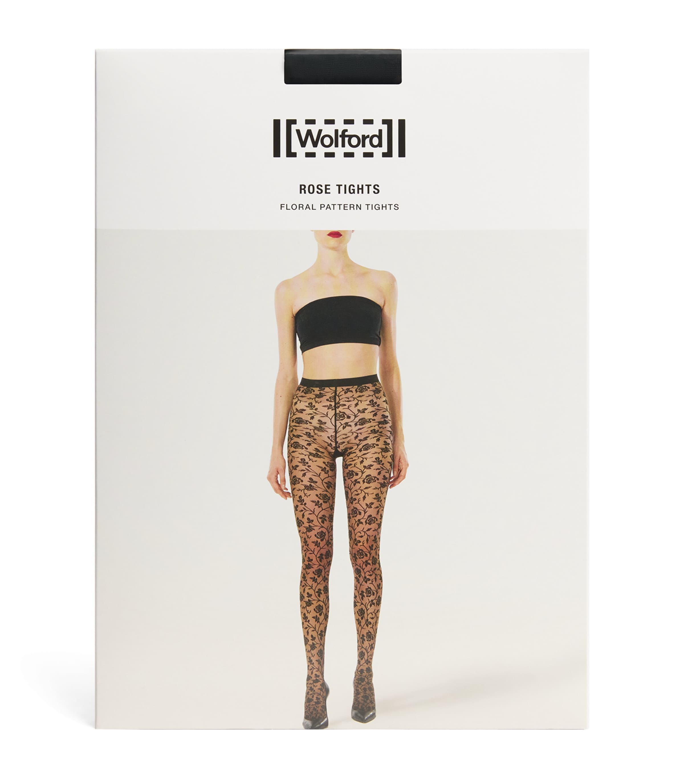 Wolford Womens Rose 20 Tights Black Blac