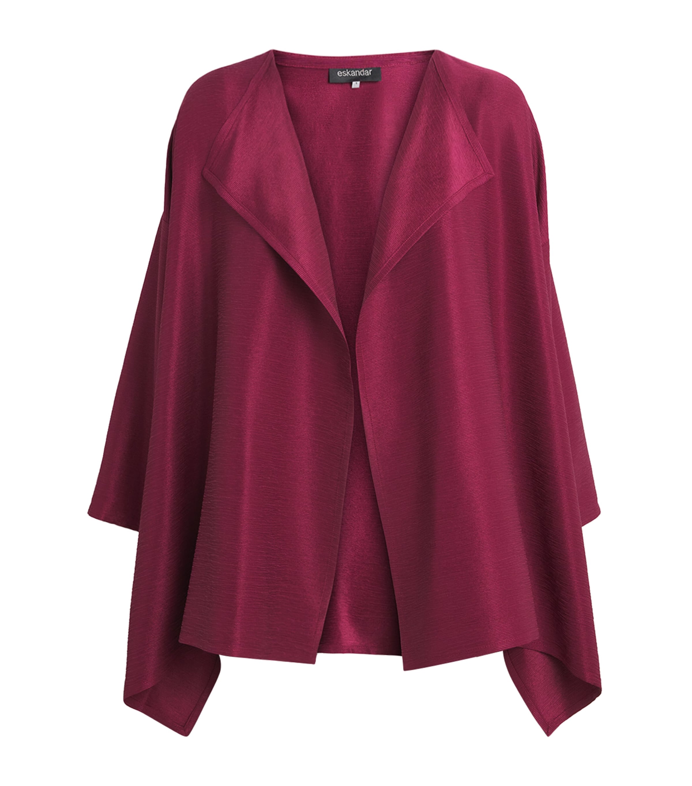 Eskandar Womens Silk Plissé Jacket Magenta