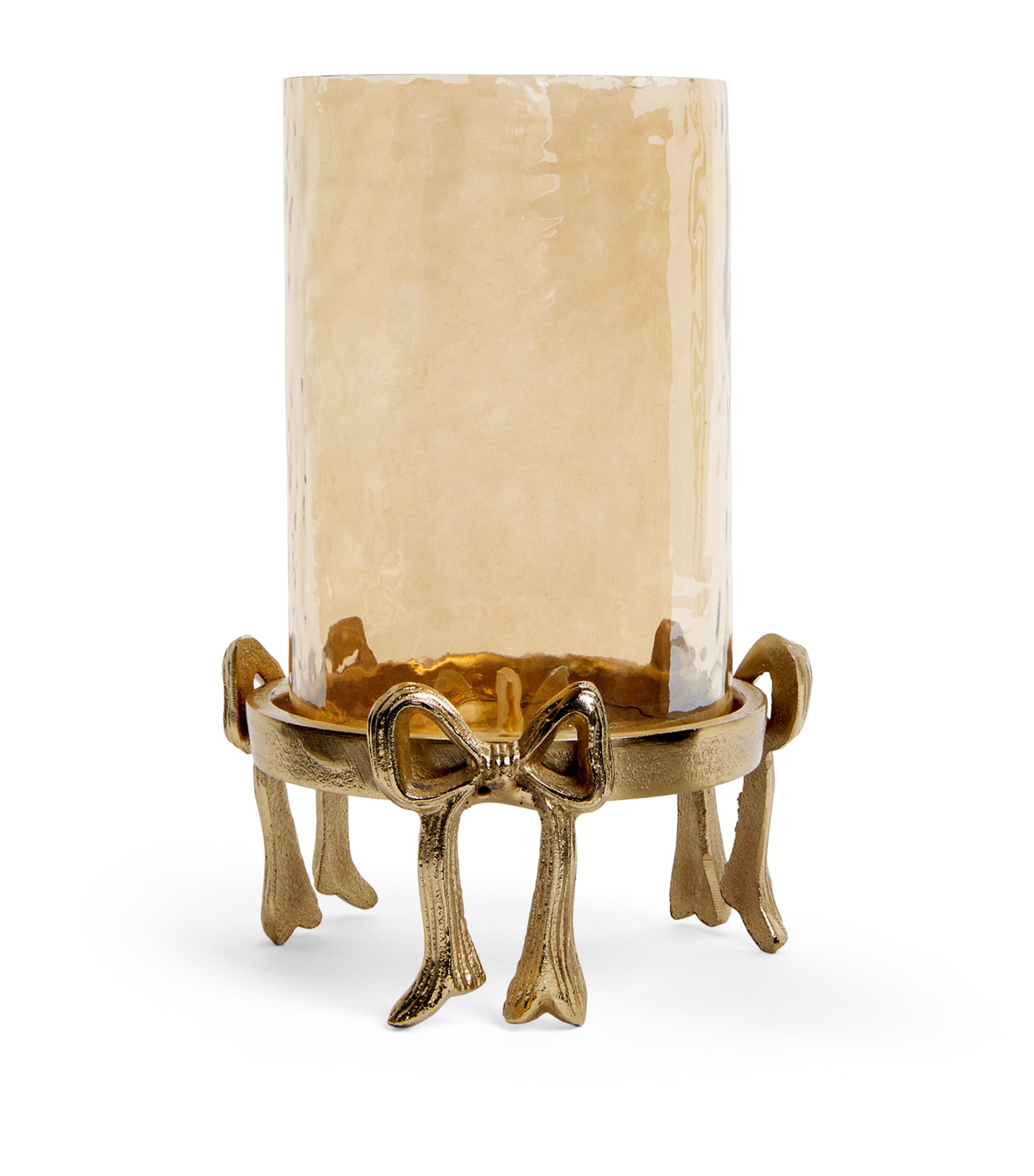 Harrods Glass Tealight Holder Ornament Gold
