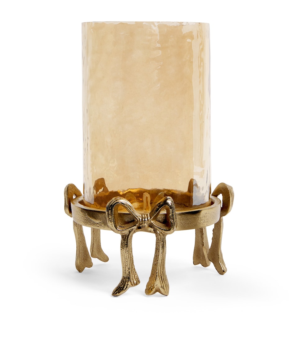 Harrods Glass Tealight Holder Ornament Gold