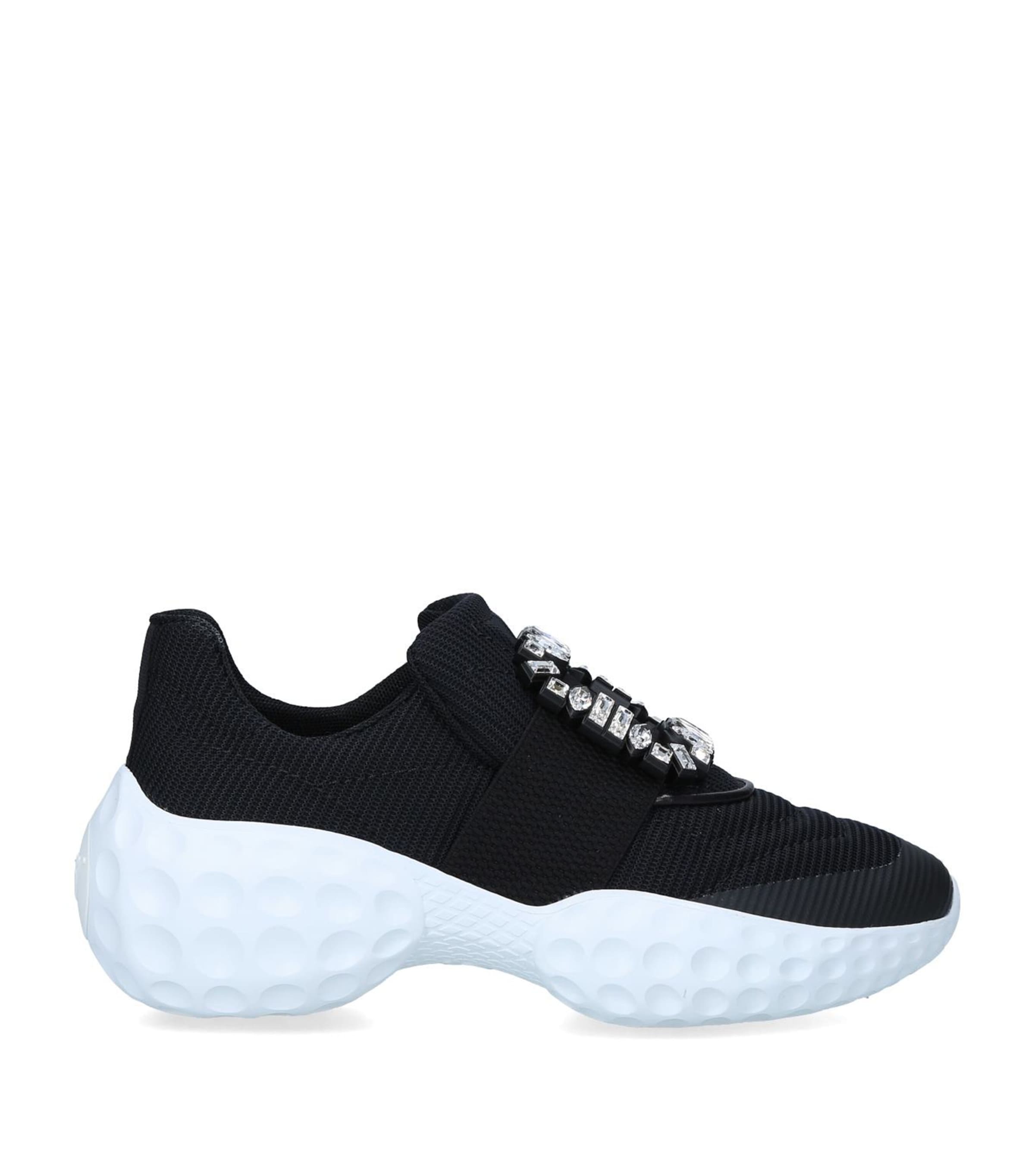 Roger Vivier Viv' Run Moonlight Sneakers Blk/white