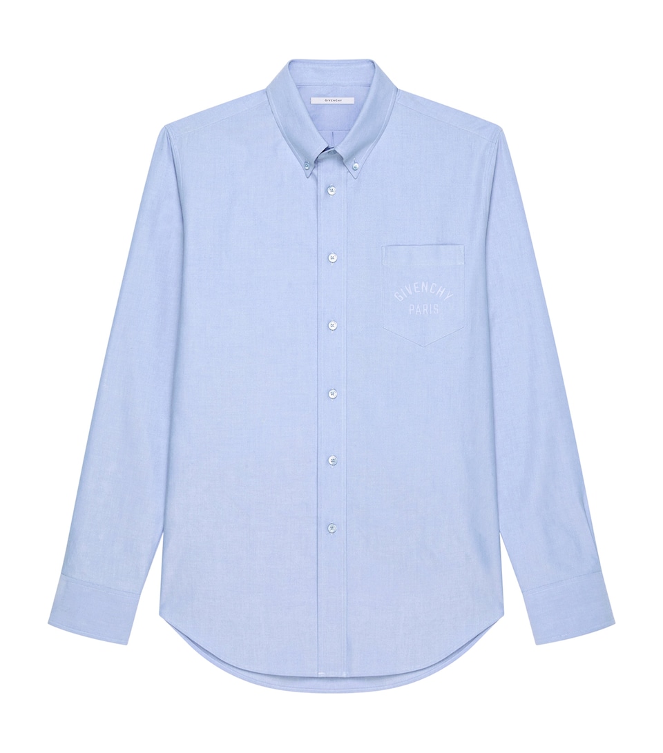 Givenchy Mens Cotton Long-Sleeve Shirt Baby Blue