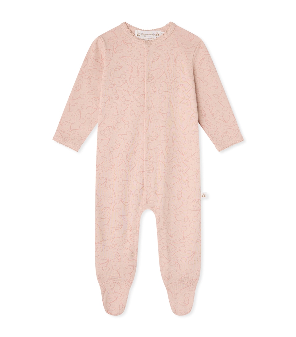 Bonpoint Cotton Cherry Print All-In-One (1-18 Months) Im Rose Fane
