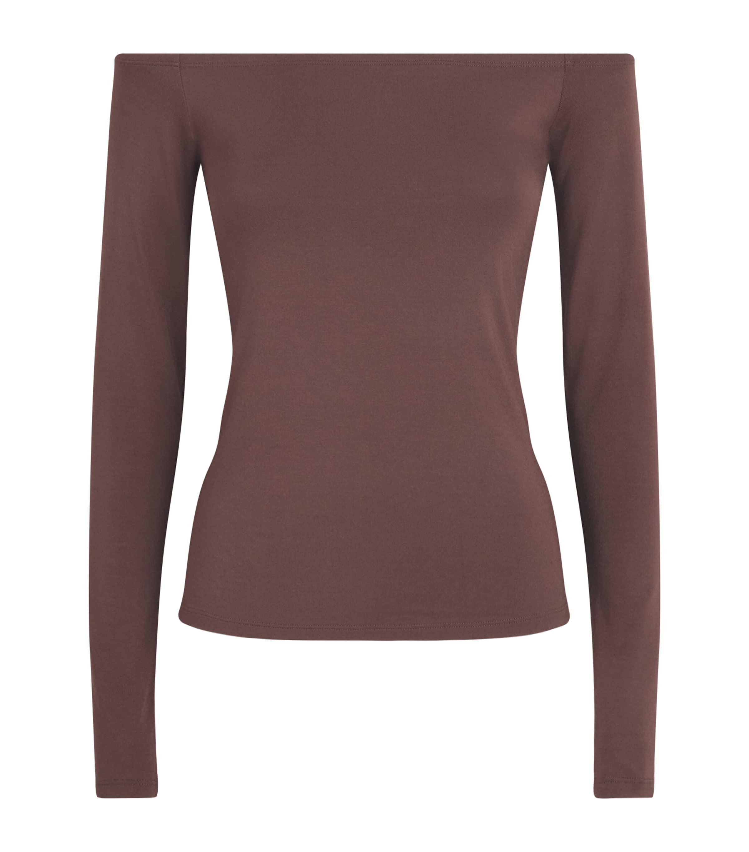 Skims Womens Smooth Layers Off-The-Shoulder Top Cocoa