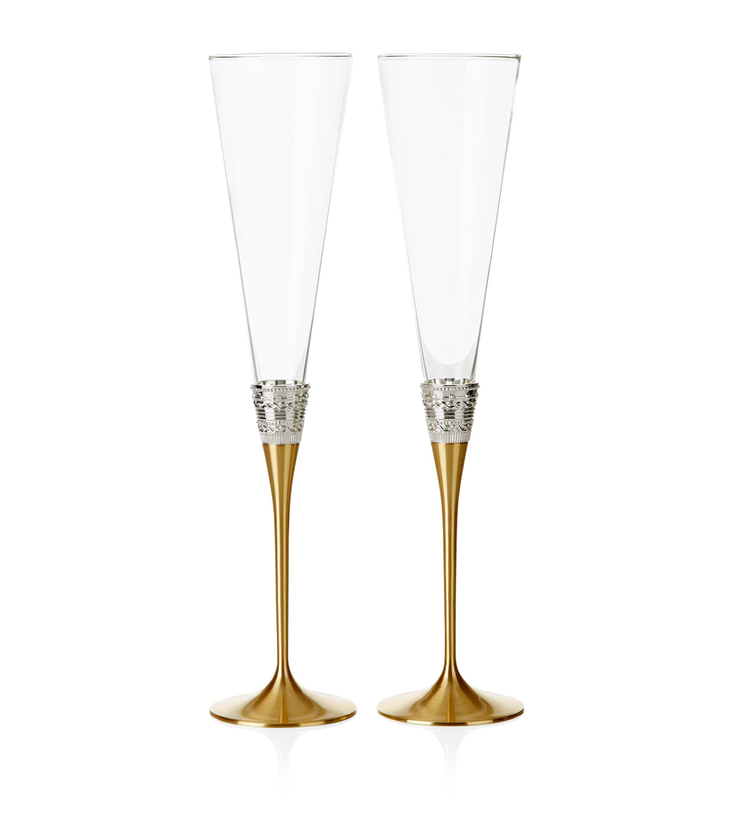 Set of 2 With Love Toasting Flutes