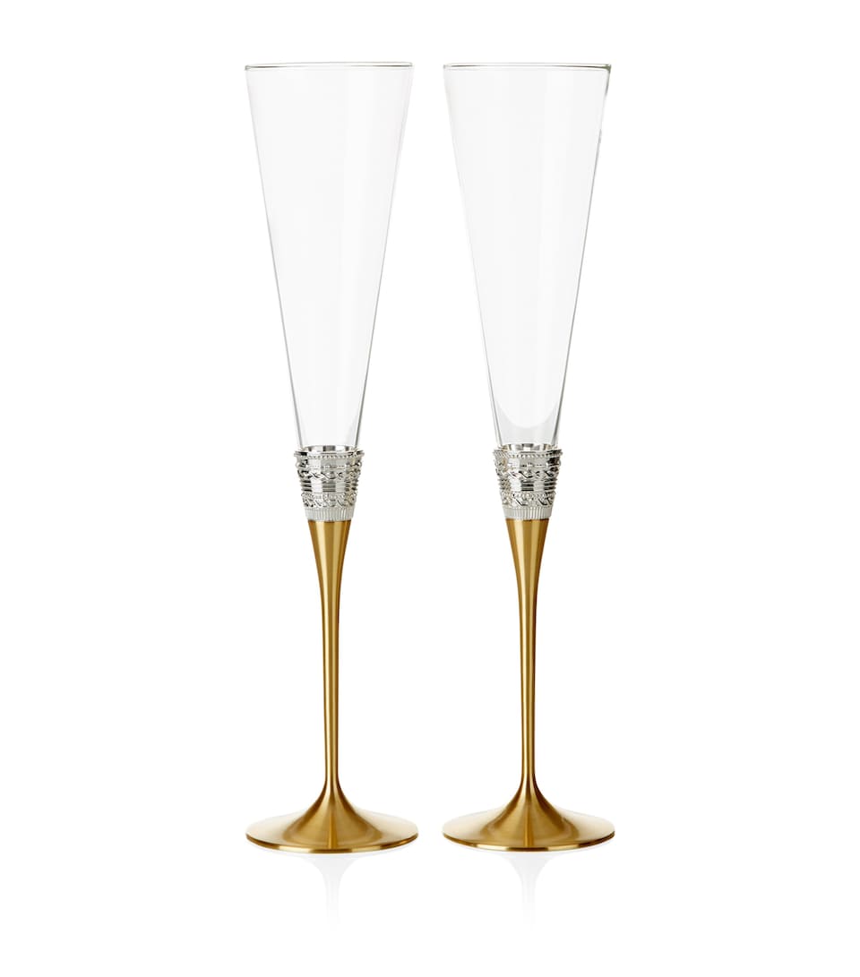 Set of 2 With Love Toasting Flutes