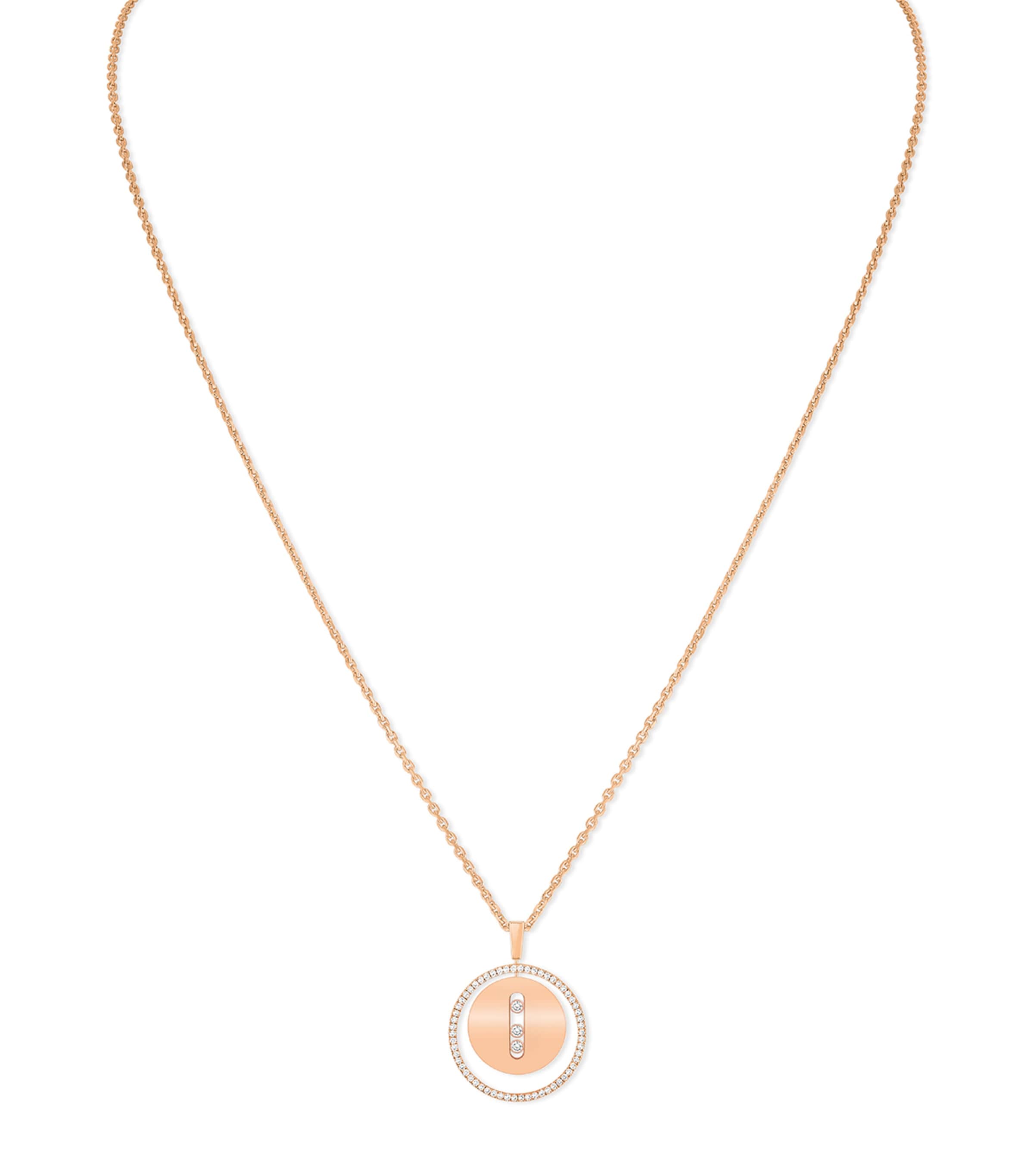 Rose Gold and Diamond Lucky Move Necklace