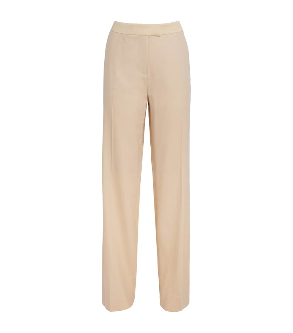 Zimmermann Womens Wool Valiant Straight Trousers Cream