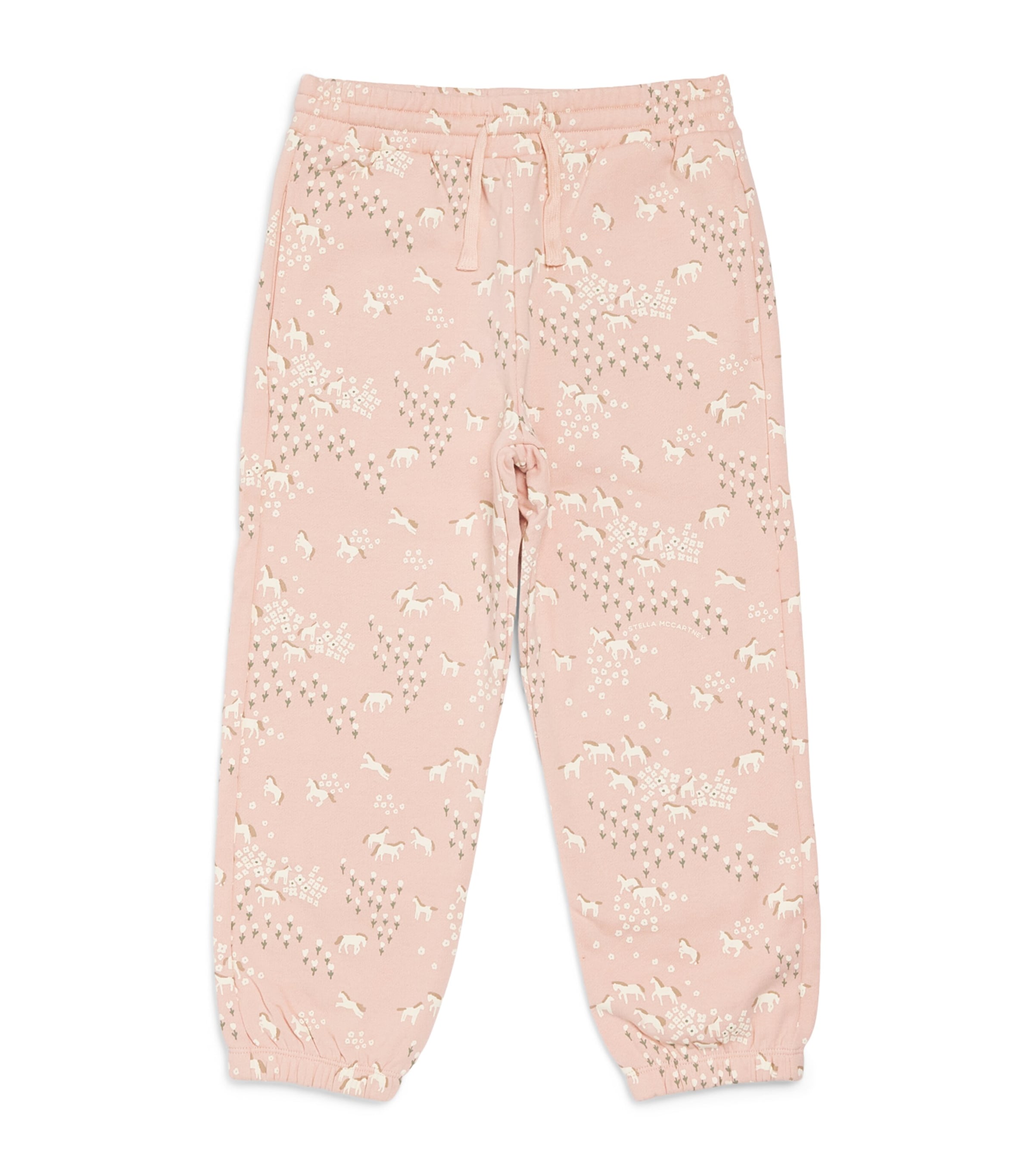 Stella McCartney Kids Cotton Horse Print Sweatpants (3-14 Years) Rosa/multicolor