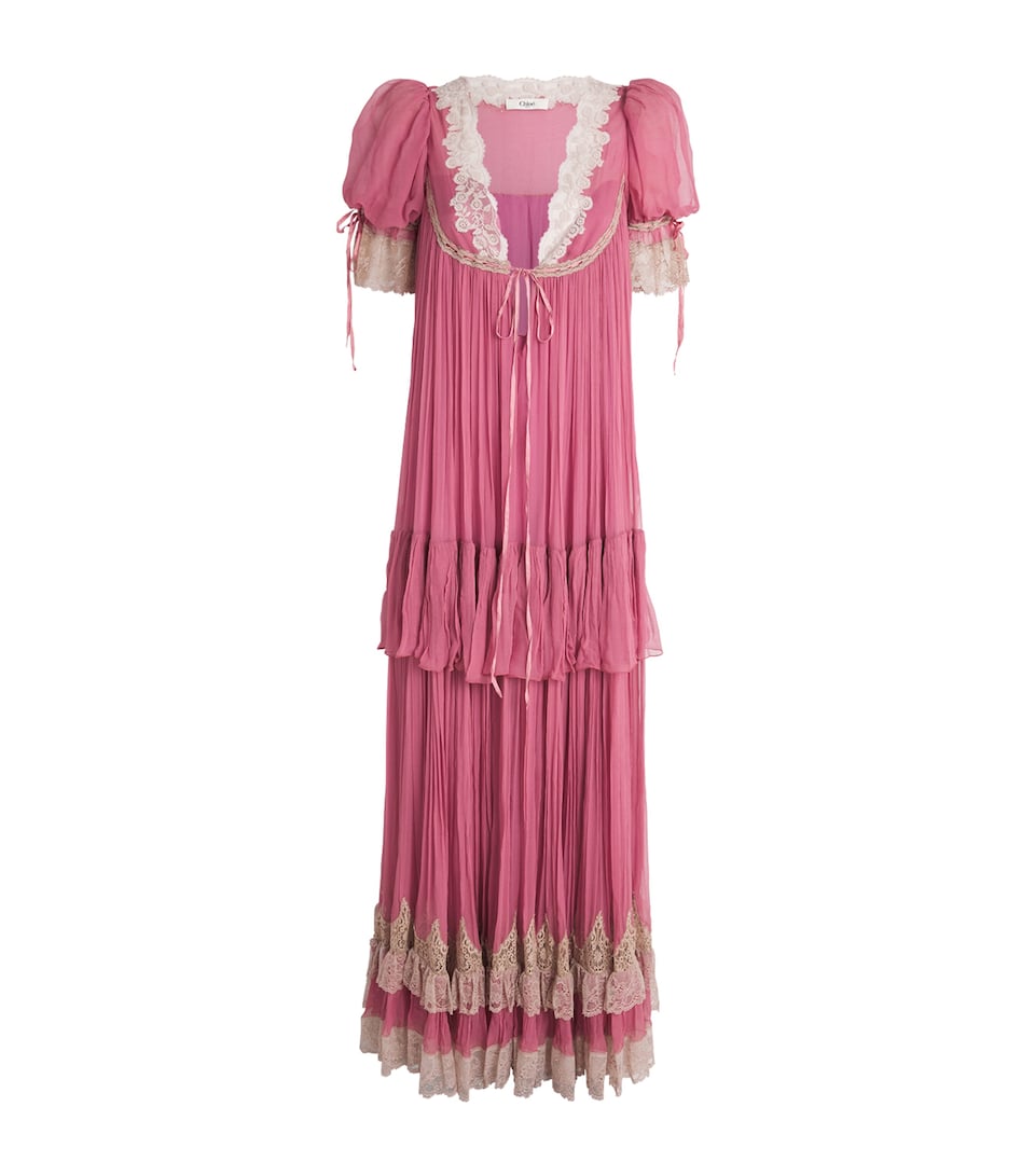 Puff-Sleeve Maxi Dress