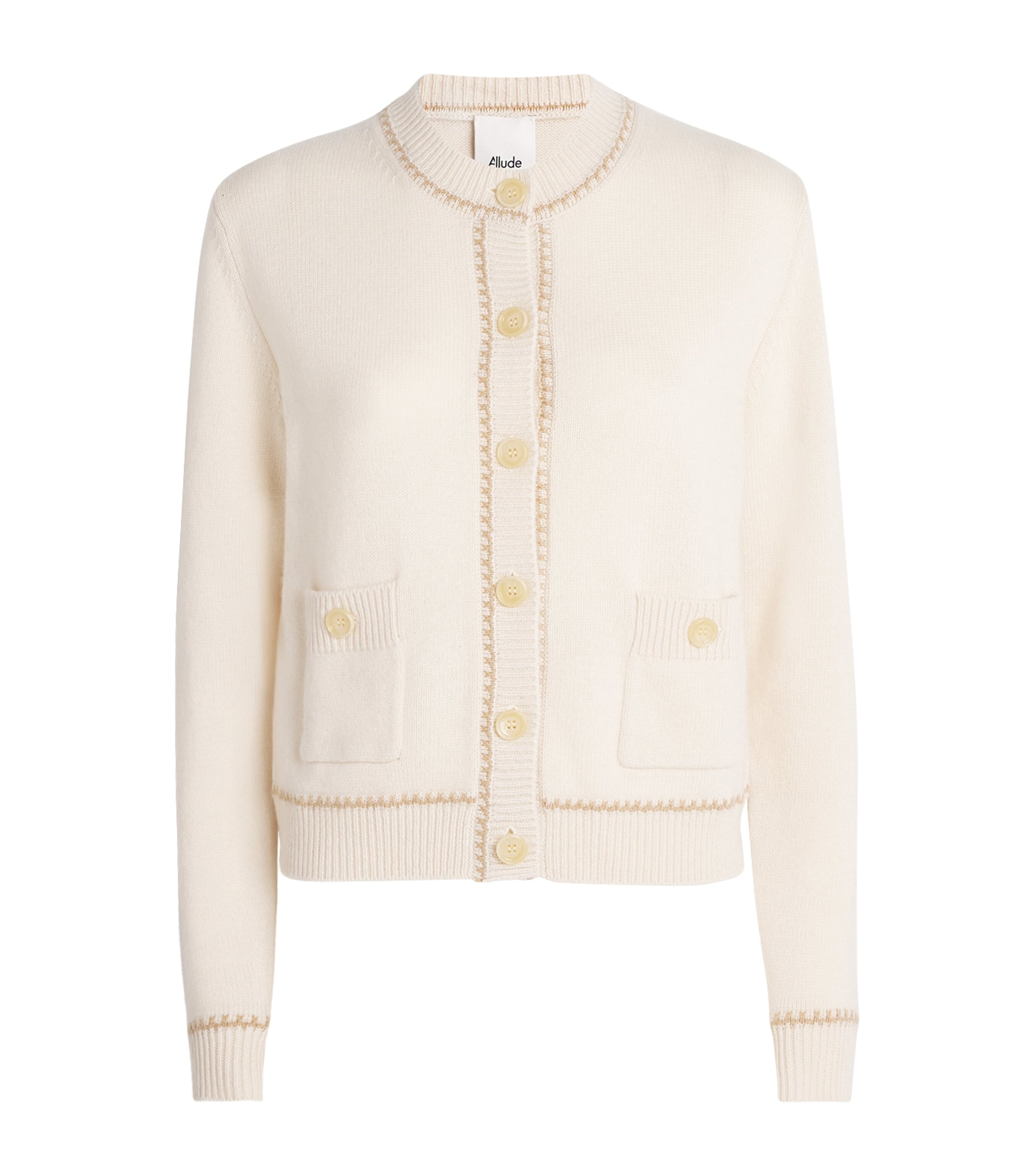 Wool-Cashmere Button-Up Cardigan