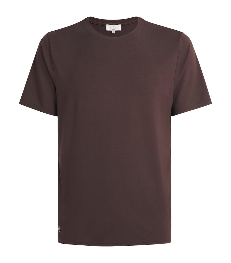 Homebody Mens Stretch-Modal Lounge T-Shirt Coffee Bean