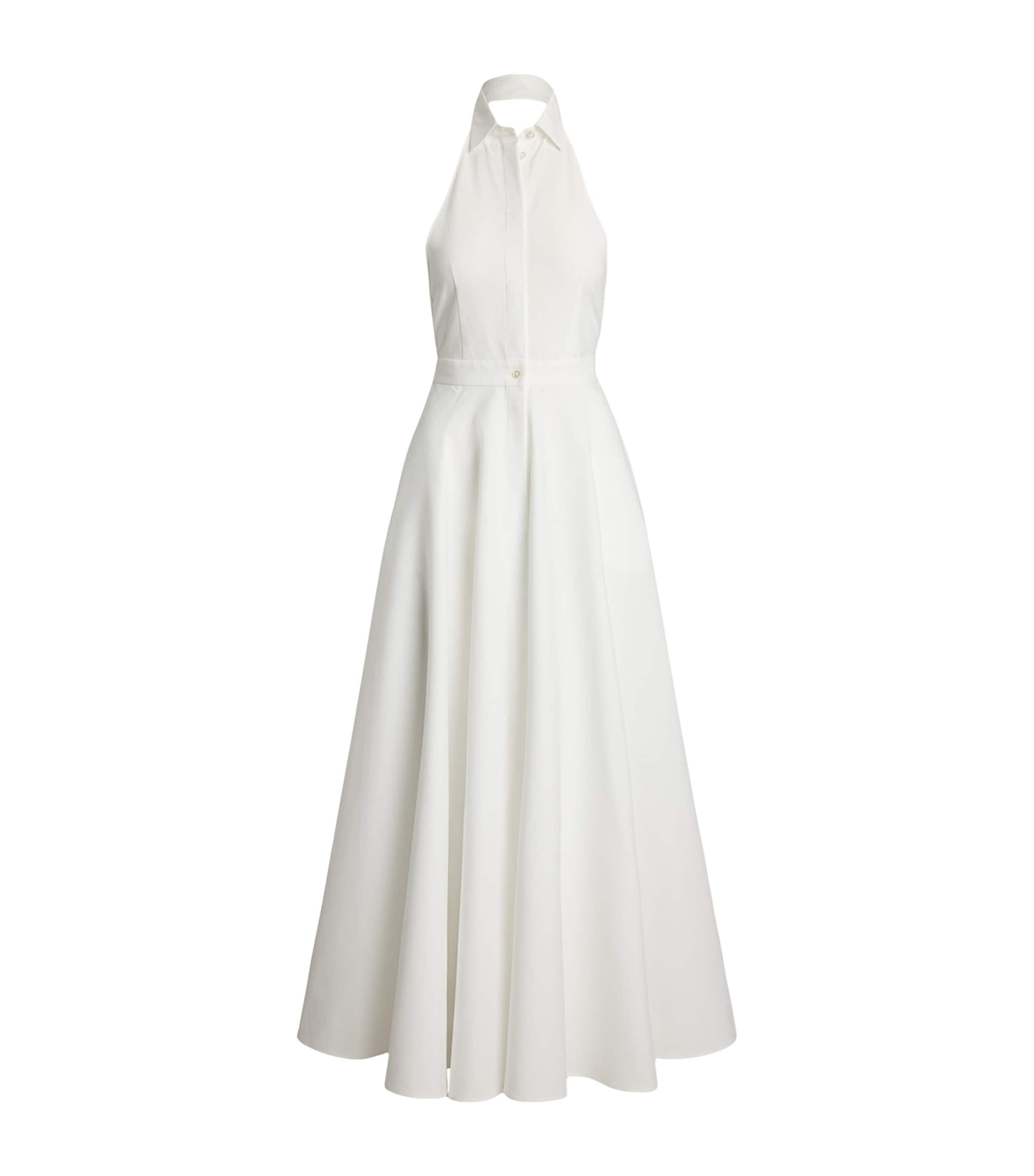 Ralph Lauren Collection Womens Cotton Piqué Eldred Maxi Dress White