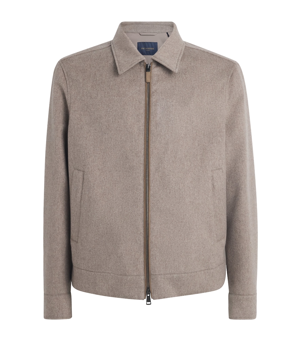 Paul & Shark Mens Cashmere Jacket Taupe Camoscio