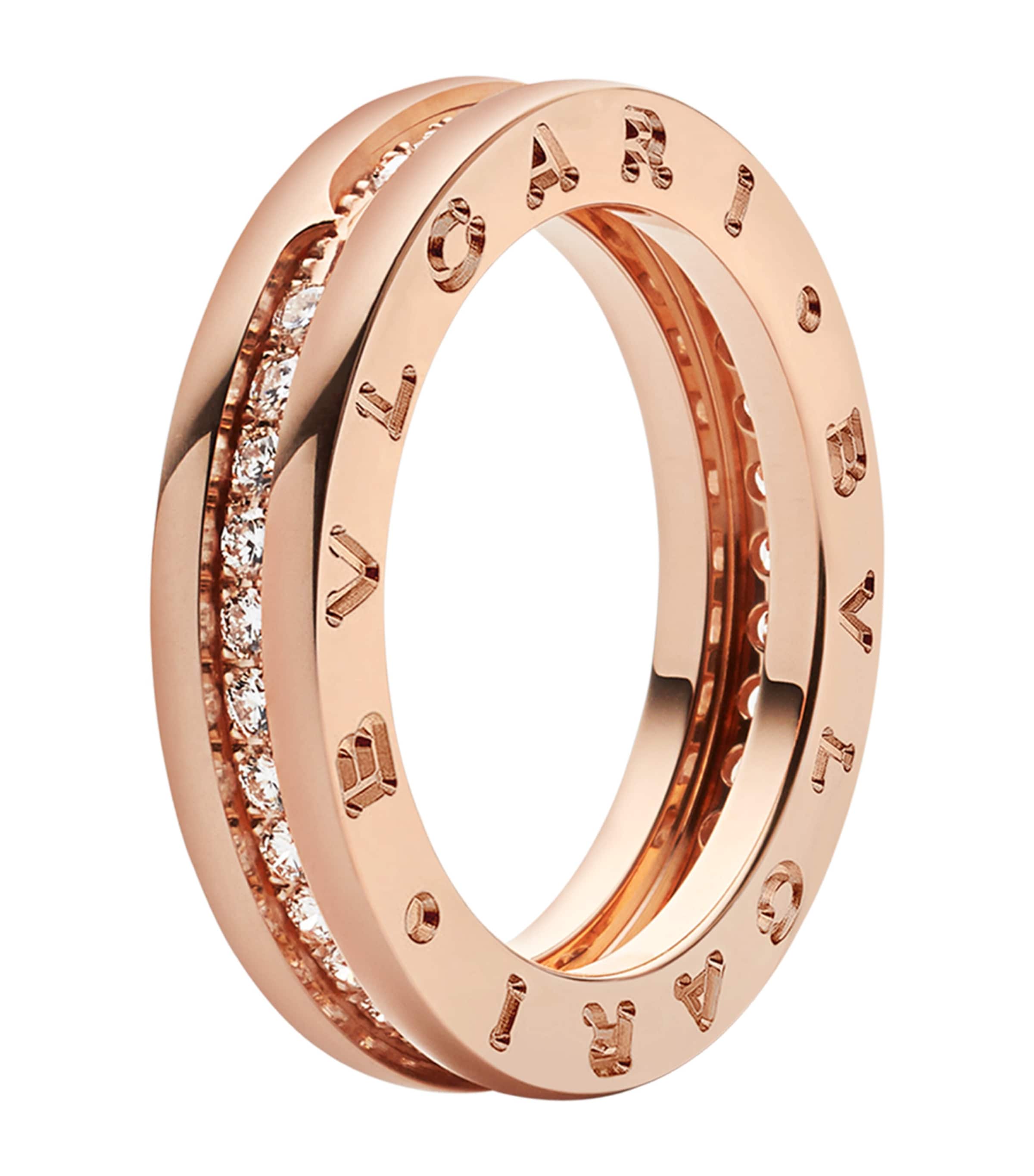 Rose Gold and Diamond B.zero1 One-Band Ring