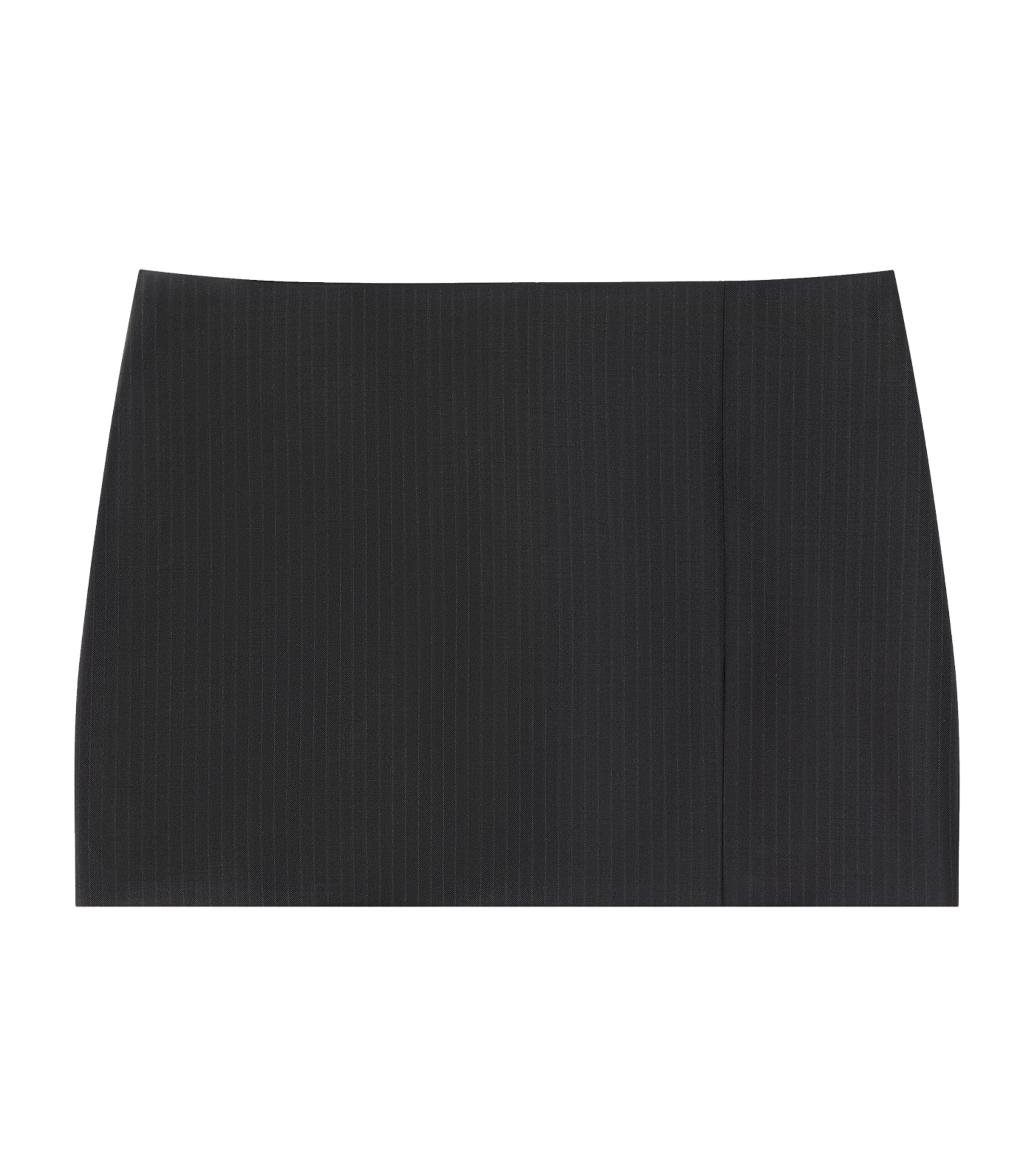 Givenchy Womens Wool Pinstripe Mini Skirt Dark Grey
