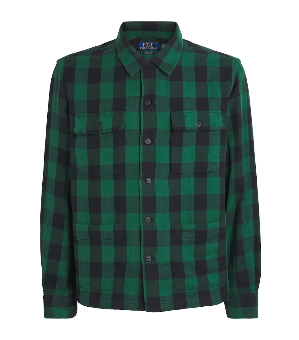 Cotton Flannel Check Overshirt