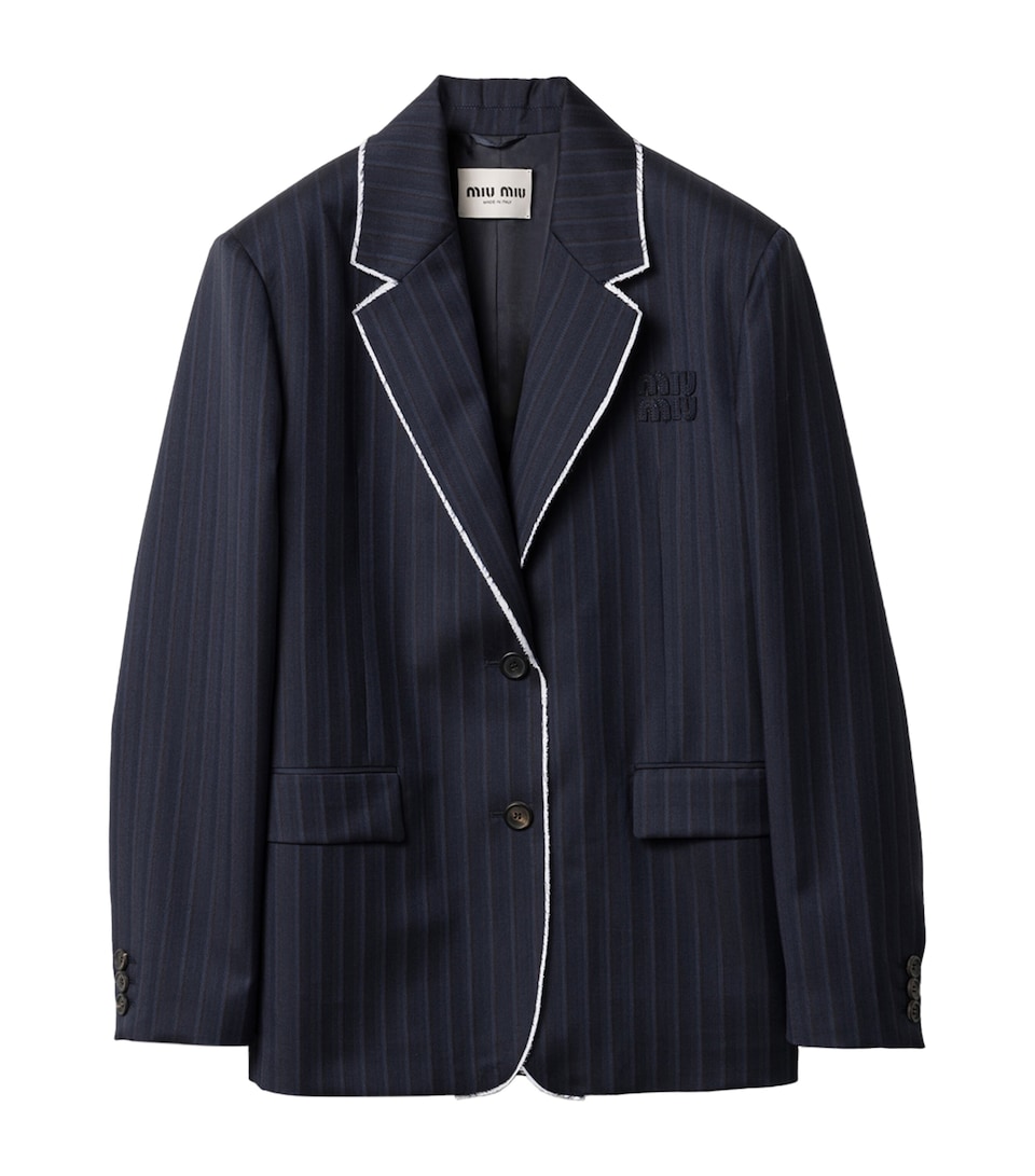 Wool Pinstripe Blazer