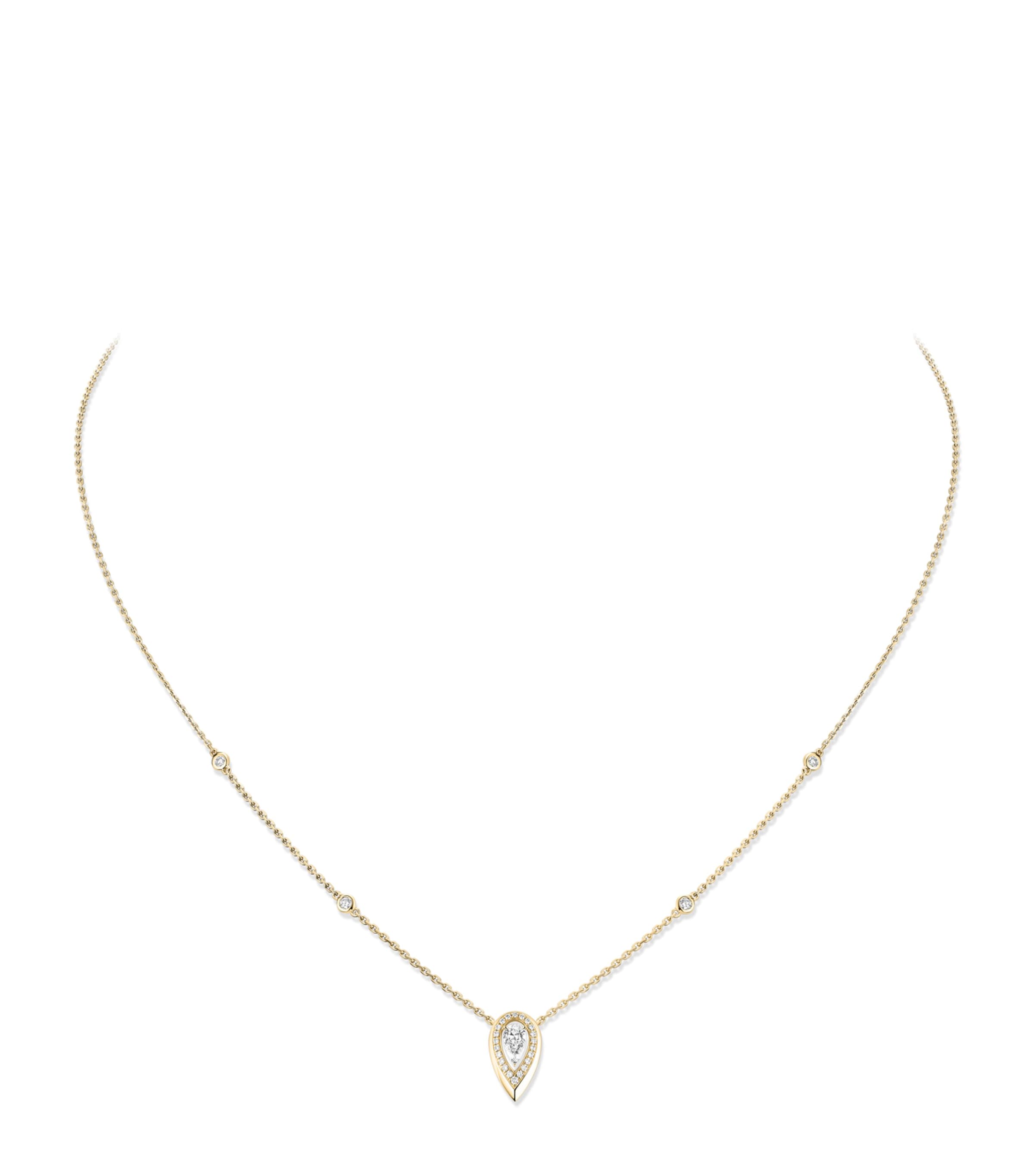 Messika Fiery Small Yellow Gold and Diamond Necklace Yellow Gold