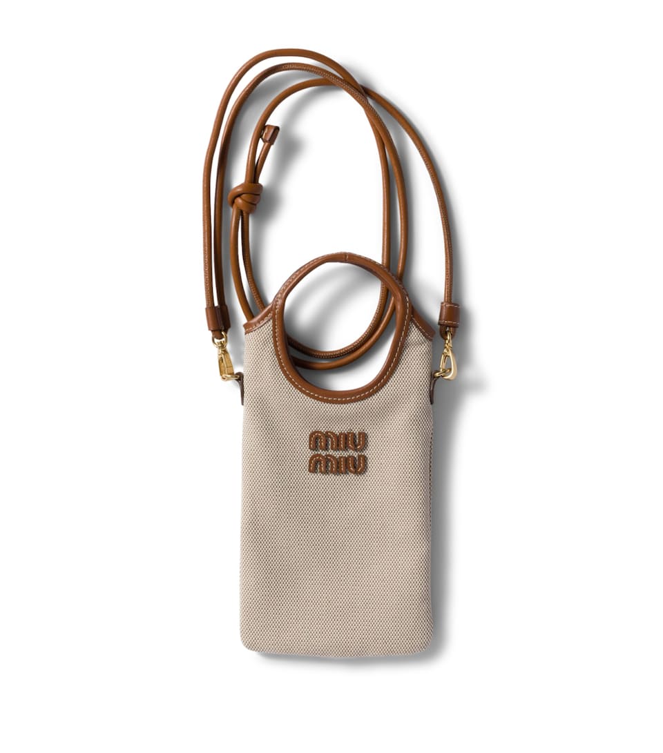 Miu Miu Canvas Logo Phone Case