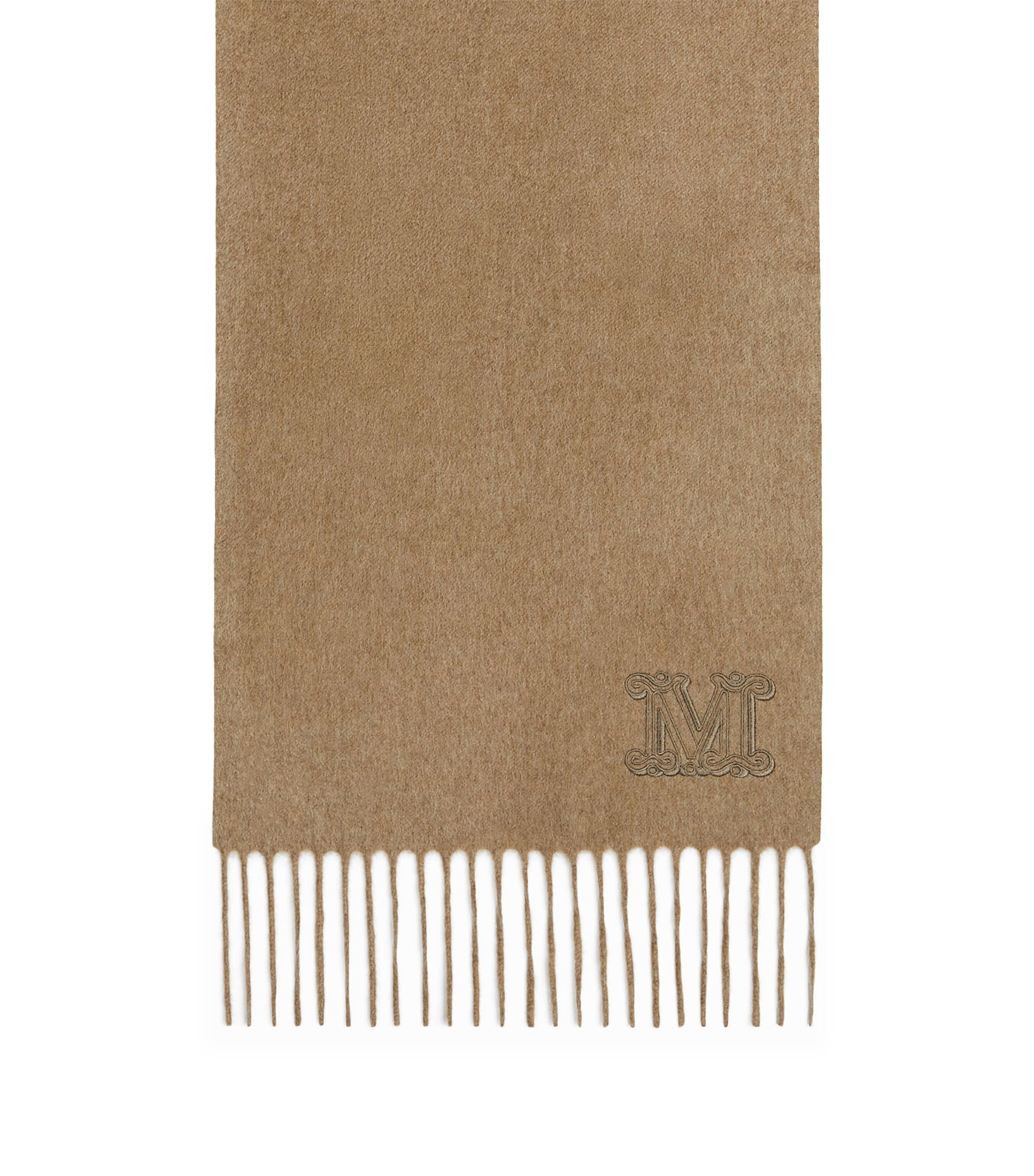Max Mara Cashmere Monogram Scarf Beige
