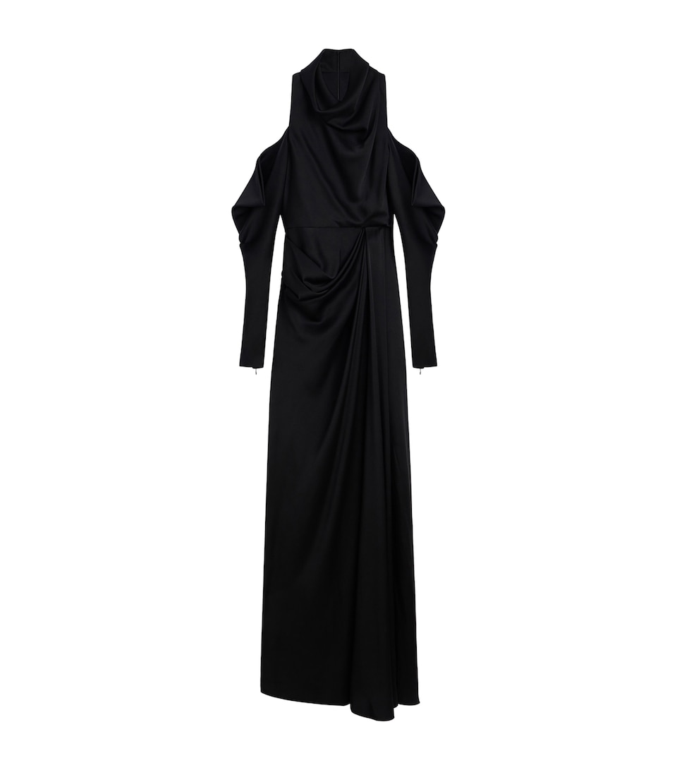 Givenchy Womens Satin Draped Gown