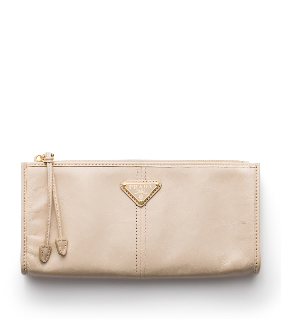 Prada Calf Leather Logo Pouch