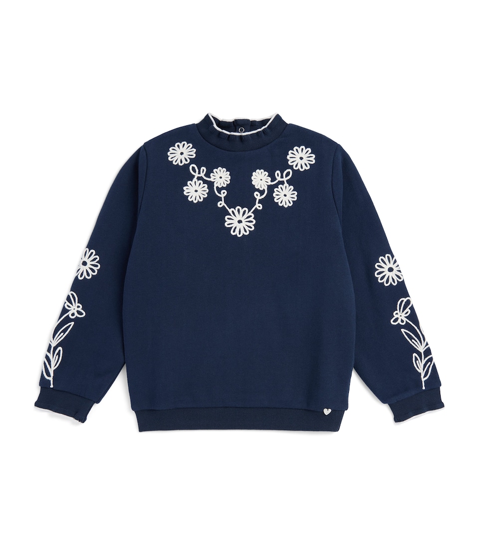 Tartine et Chocolat Floral-Embroidered Sweatshirt (3-14 Years)