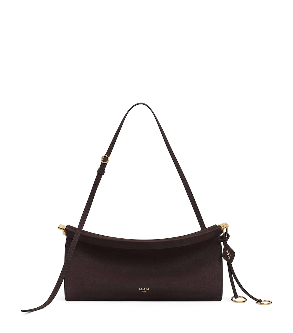 Medium Leather Le Click East West Shoulder Bag