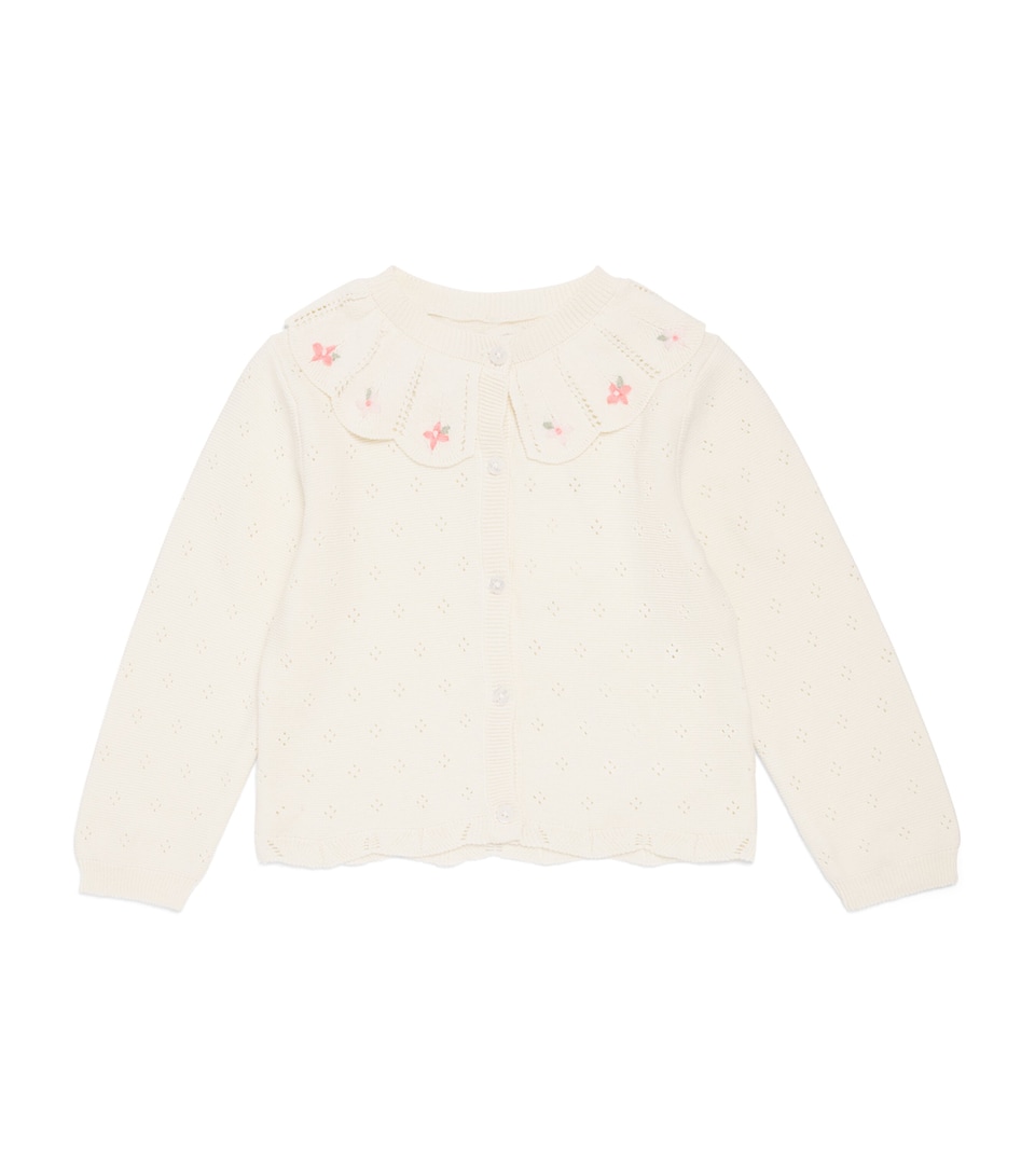 Louise Misha Floral-Collar Mynalette Cardigan (3-4 Years)