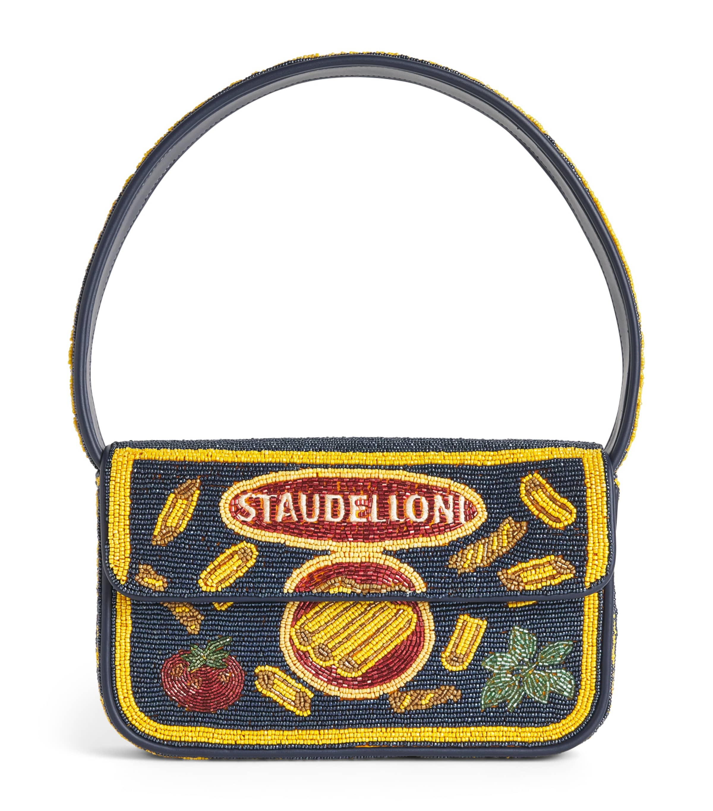 STAUD Beaded Tommy Shoulder Bag Psta Staudelloni