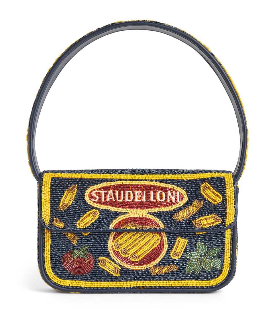 STAUD Beaded Tommy Shoulder Bag Psta Staudelloni