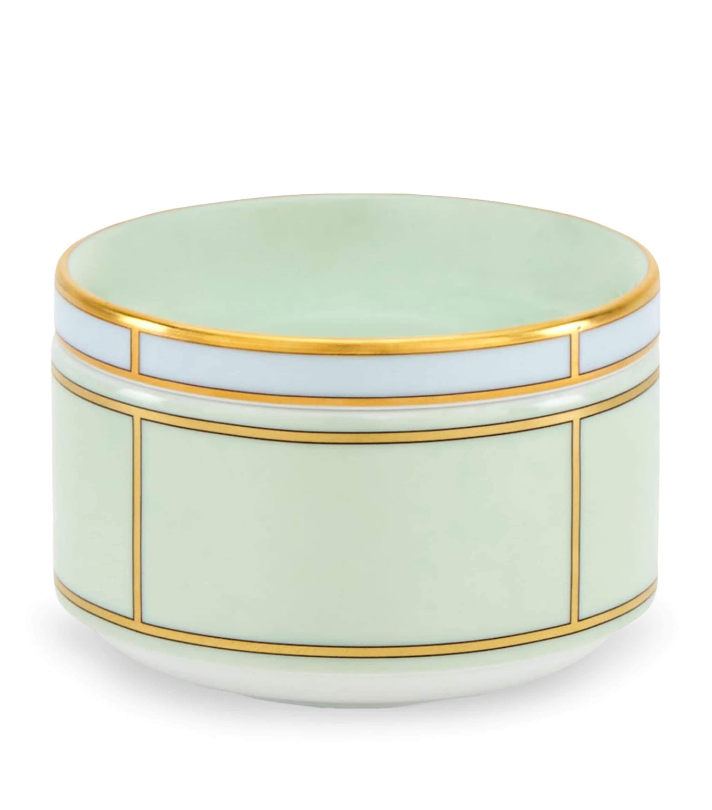 Porcelain Colonna Diva Verde Lidded Sugar Pot (10cm)