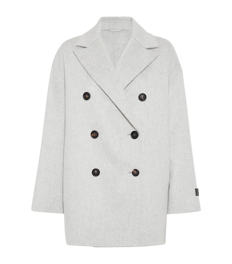 Cashmere Double-Breasted Peacoat