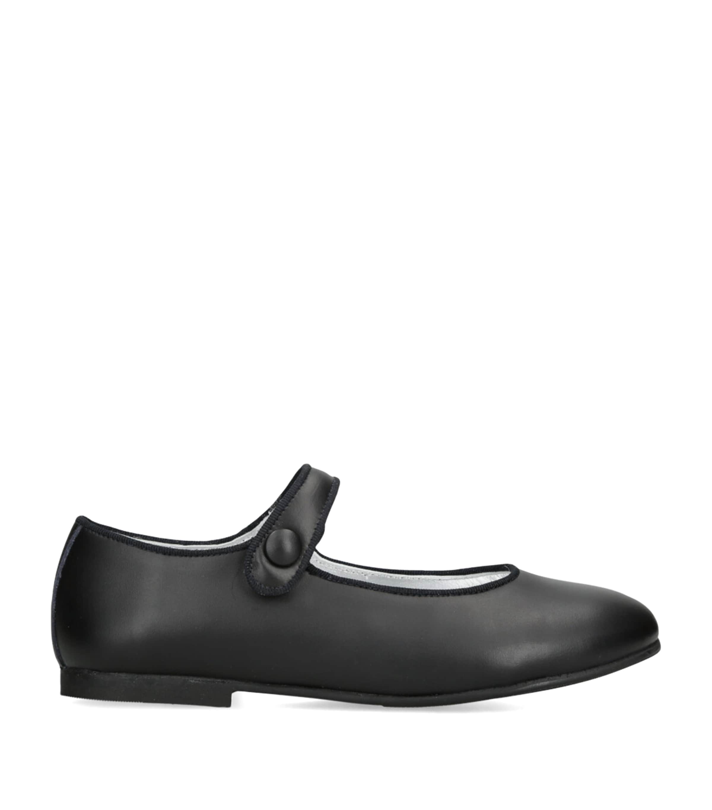 papouelli Leather Angelica Mary Janes Navy