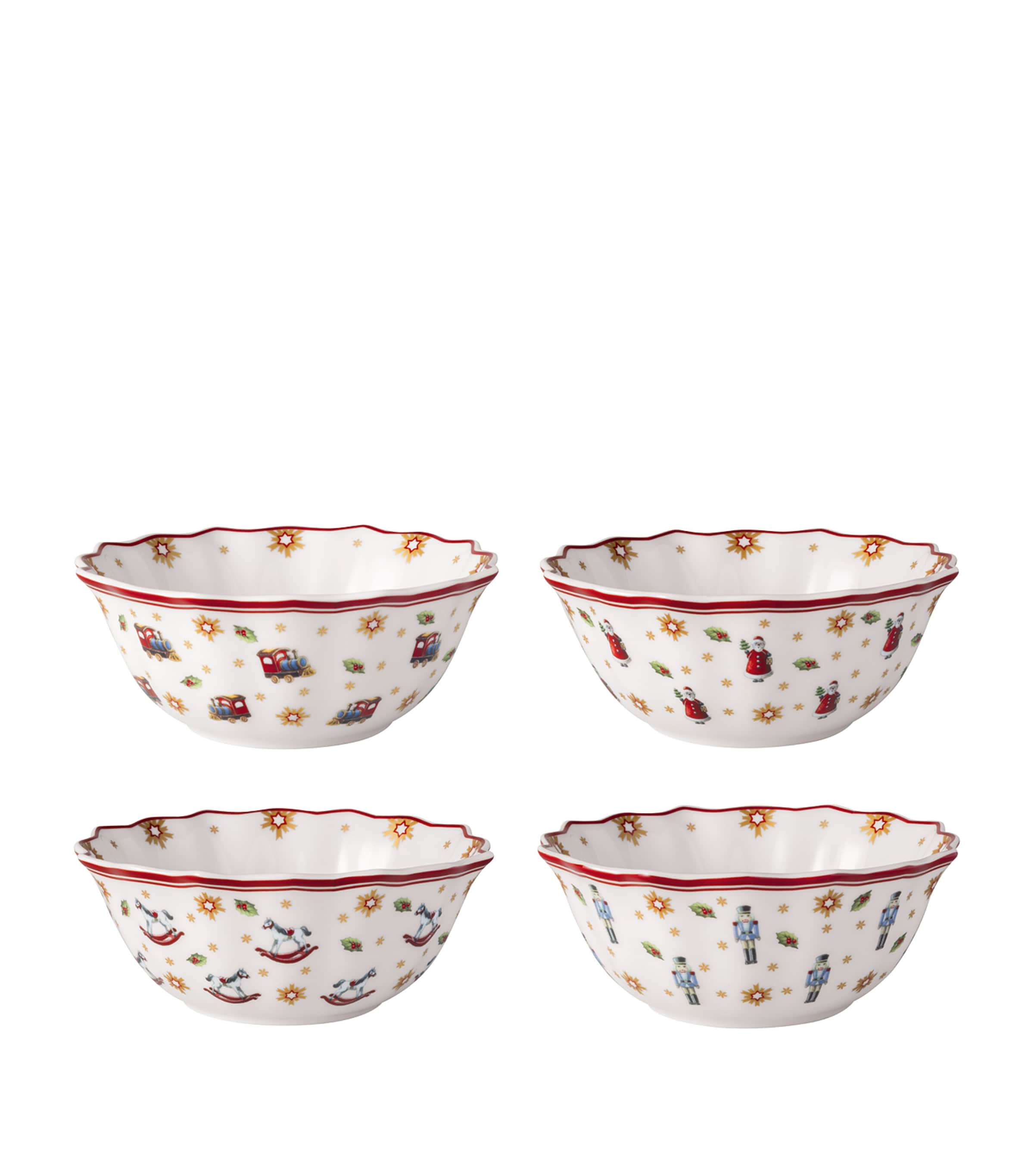 Porcelain Toy's Delight Anniversary Bowls (Set of 4)
