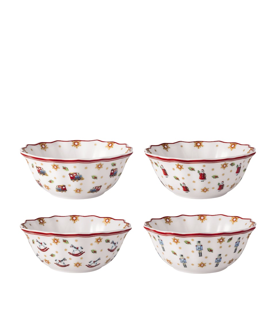 Porcelain Toy's Delight Anniversary Bowls (Set of 4)