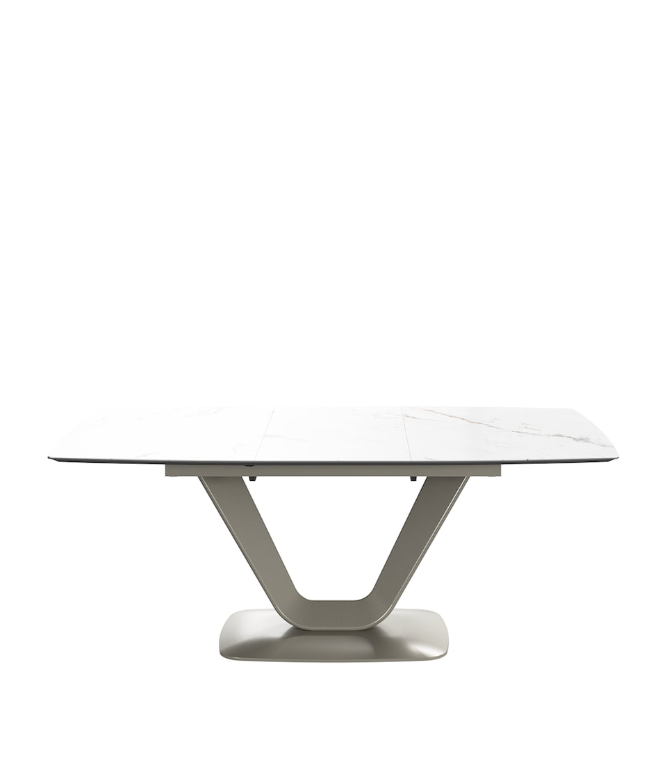 BoConcept Ceramic Alicante Extendable Dining Table Wht / Matt Ash Gry