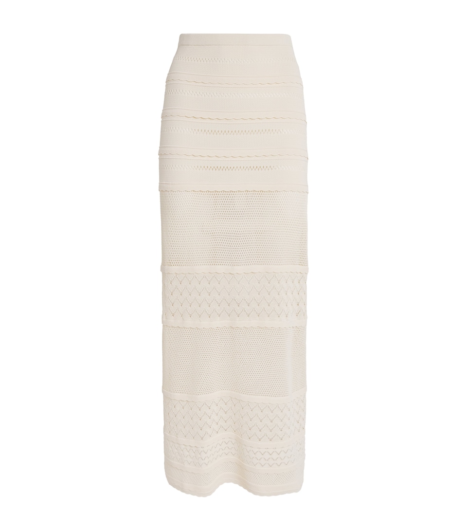 Devon Windsor Womens Crochet Yasmin Maxi Skirt Veil