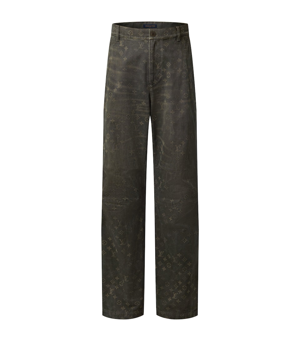 Waxed Denim Trousers