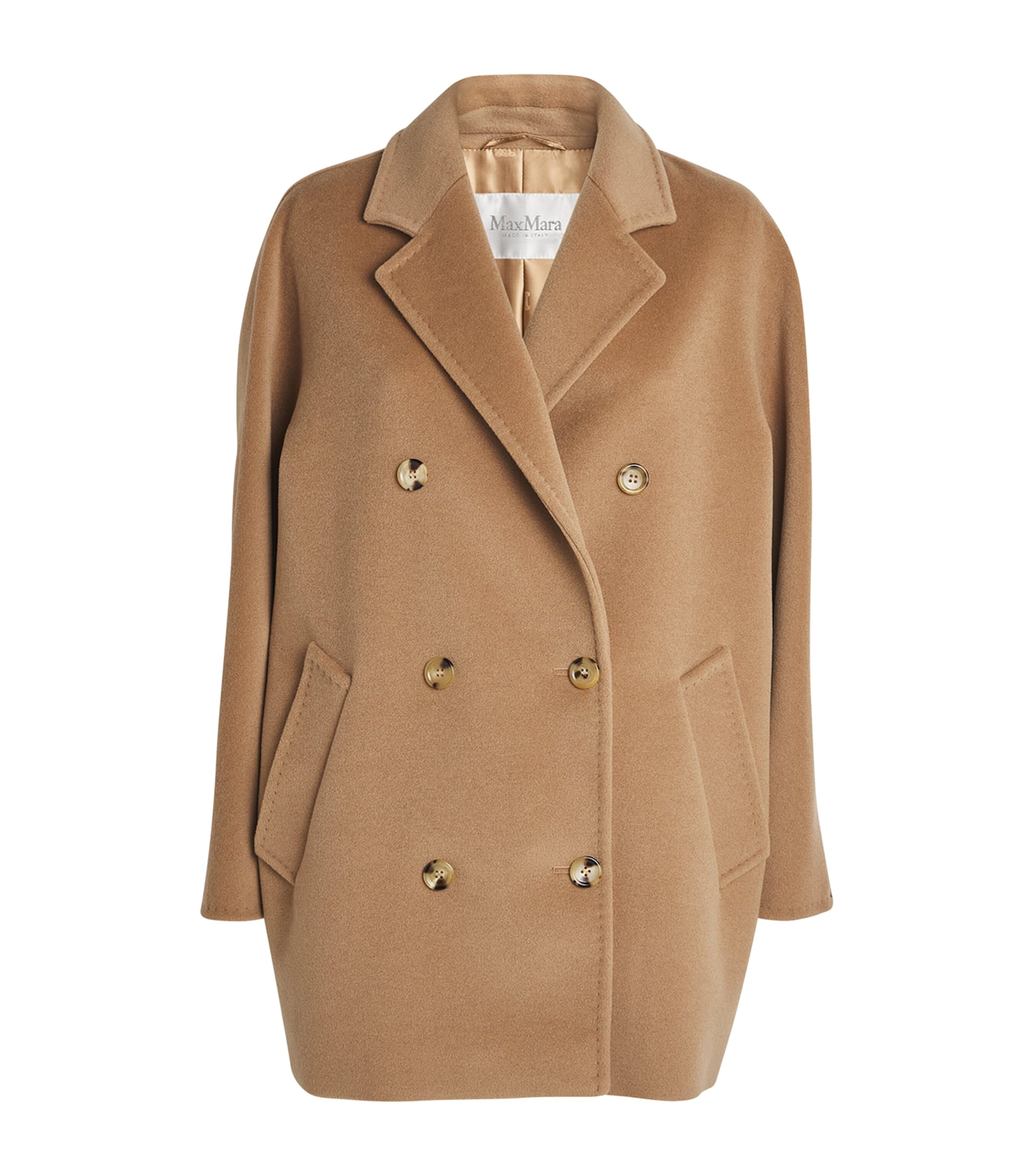 Max Mara Womens Wool-Cashmere Rebus Coat Camel