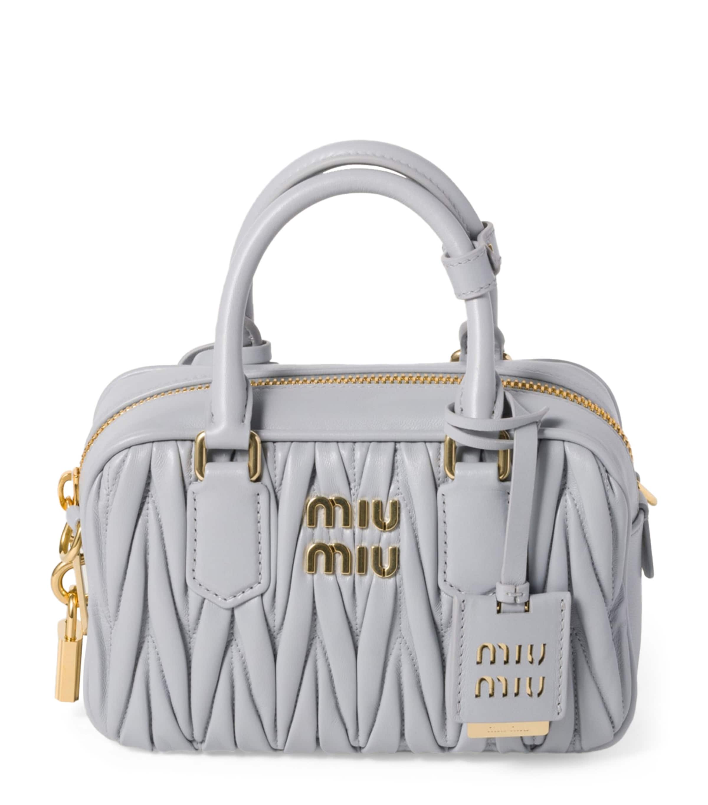 Nappa Leather Matelassé Arcadie Top-Handle Bag